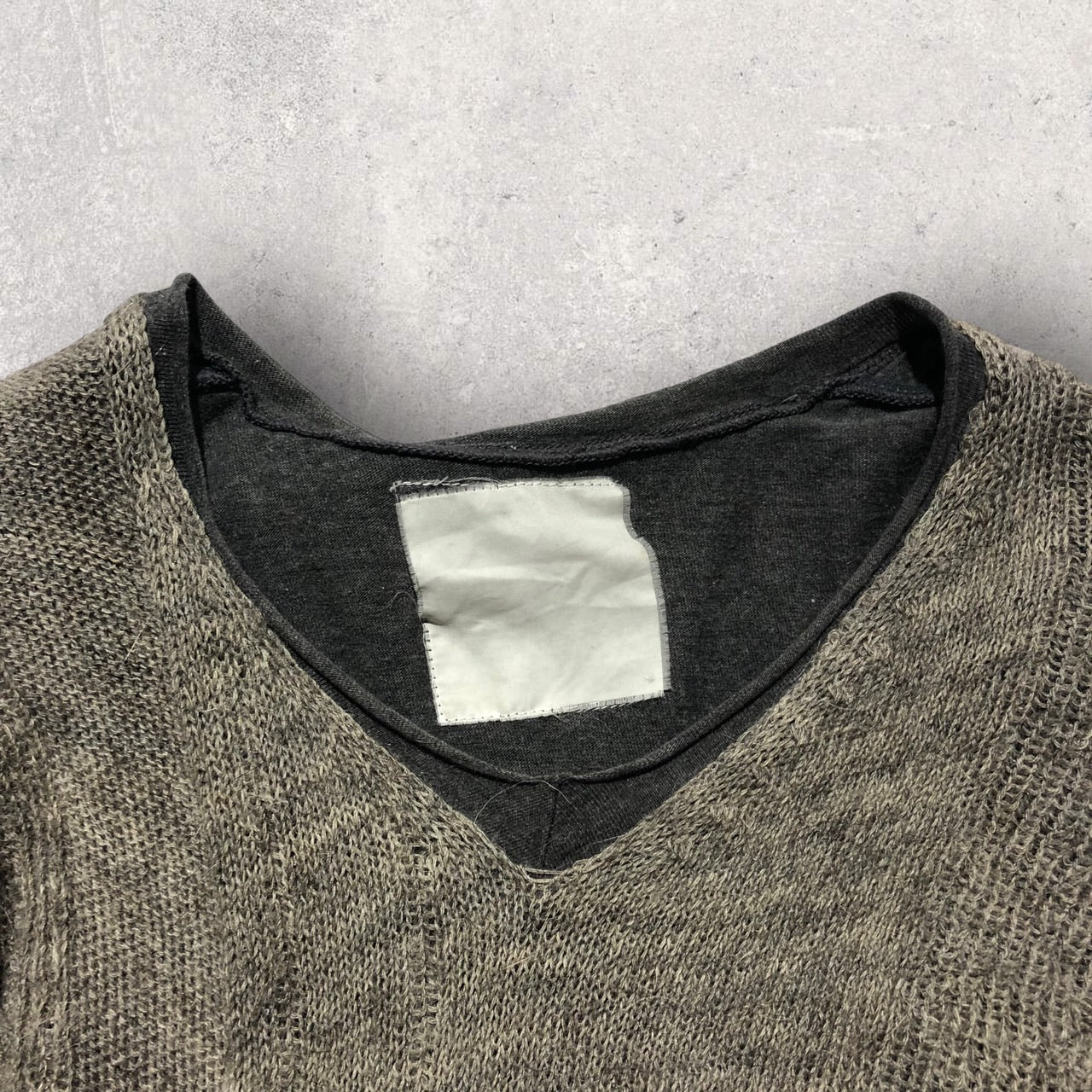 COMME des GARCONS HOMME HOMME(コムデギャルソンオムオム) 90’Sレイヤードウールニット IN-040020 表記なし(Sサイズ程度) グレー AD1998 田中オム