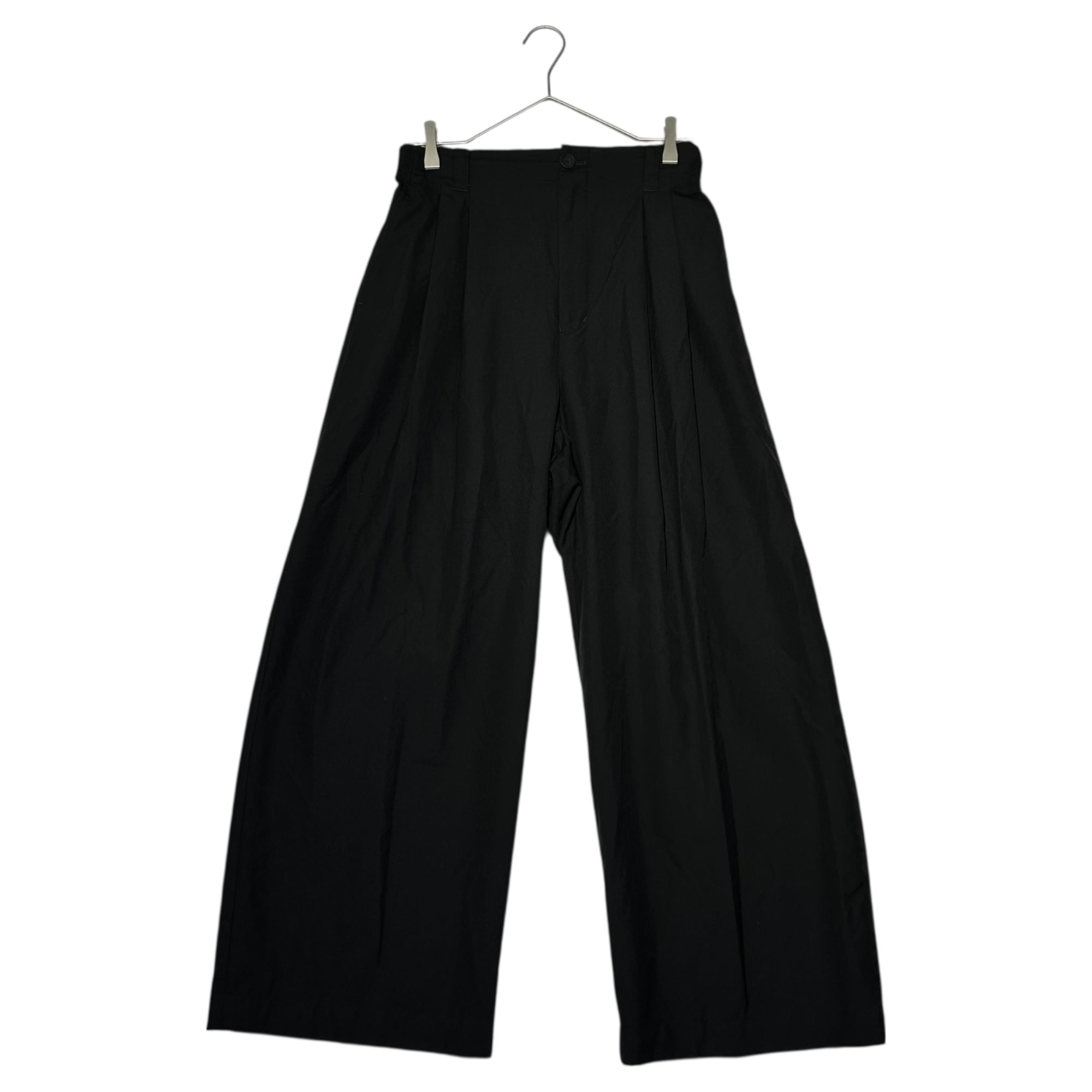 MAISON SPECIAL(メゾンスペシャル) Shonhel Twill Two-Tuck Wide Pants ションヘル ツイル ツータック ワイド パンツ 11231461202 00(XS~S程度) ブラック