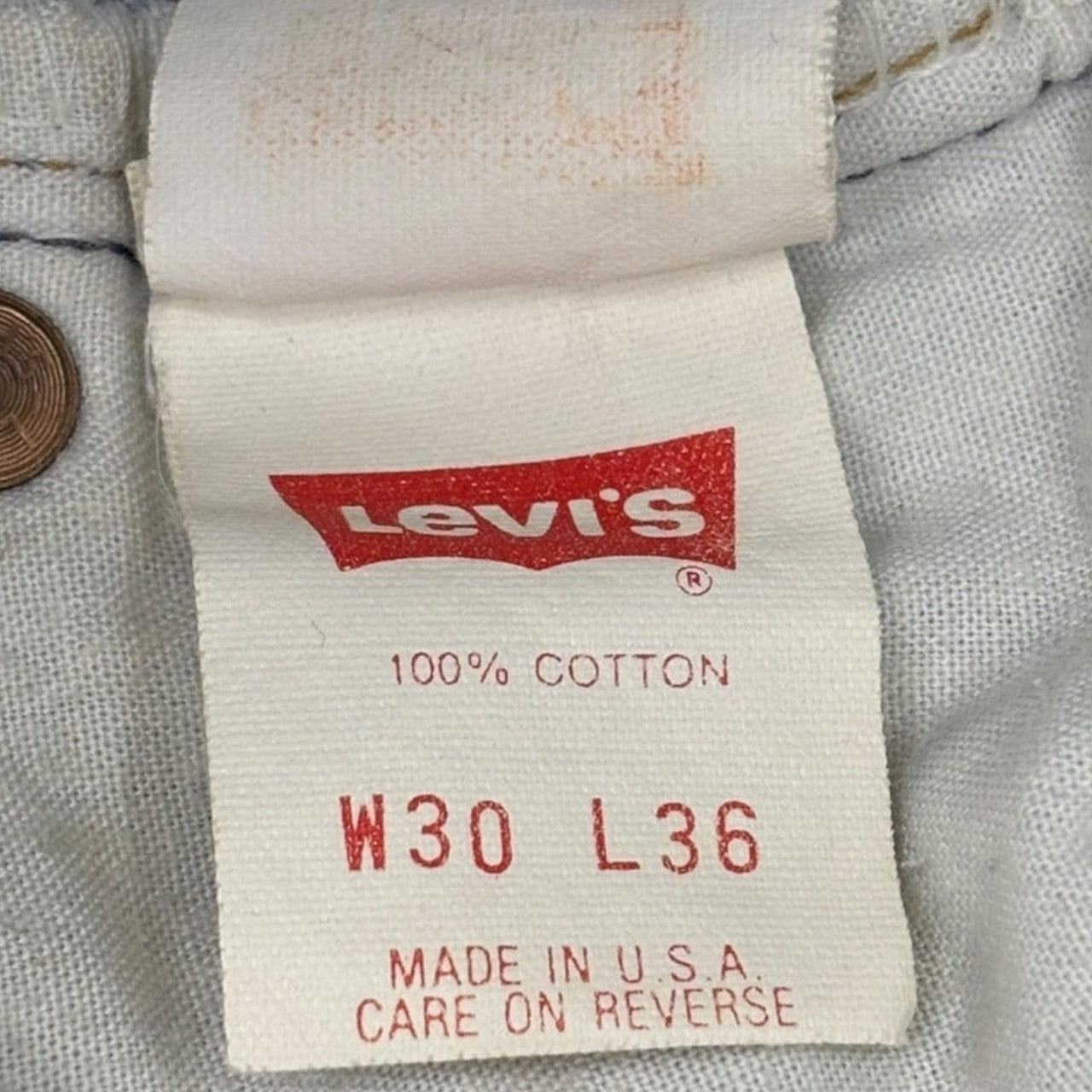 Levi's(リーバイス) 90's 501 Valencia Factory 555 Vintage denim pants バレンシア工場 ヴィンテージ ストレート デニム パンツ 501-5900 W30 L36 インディゴ USA製 90年代 裏ボタン555