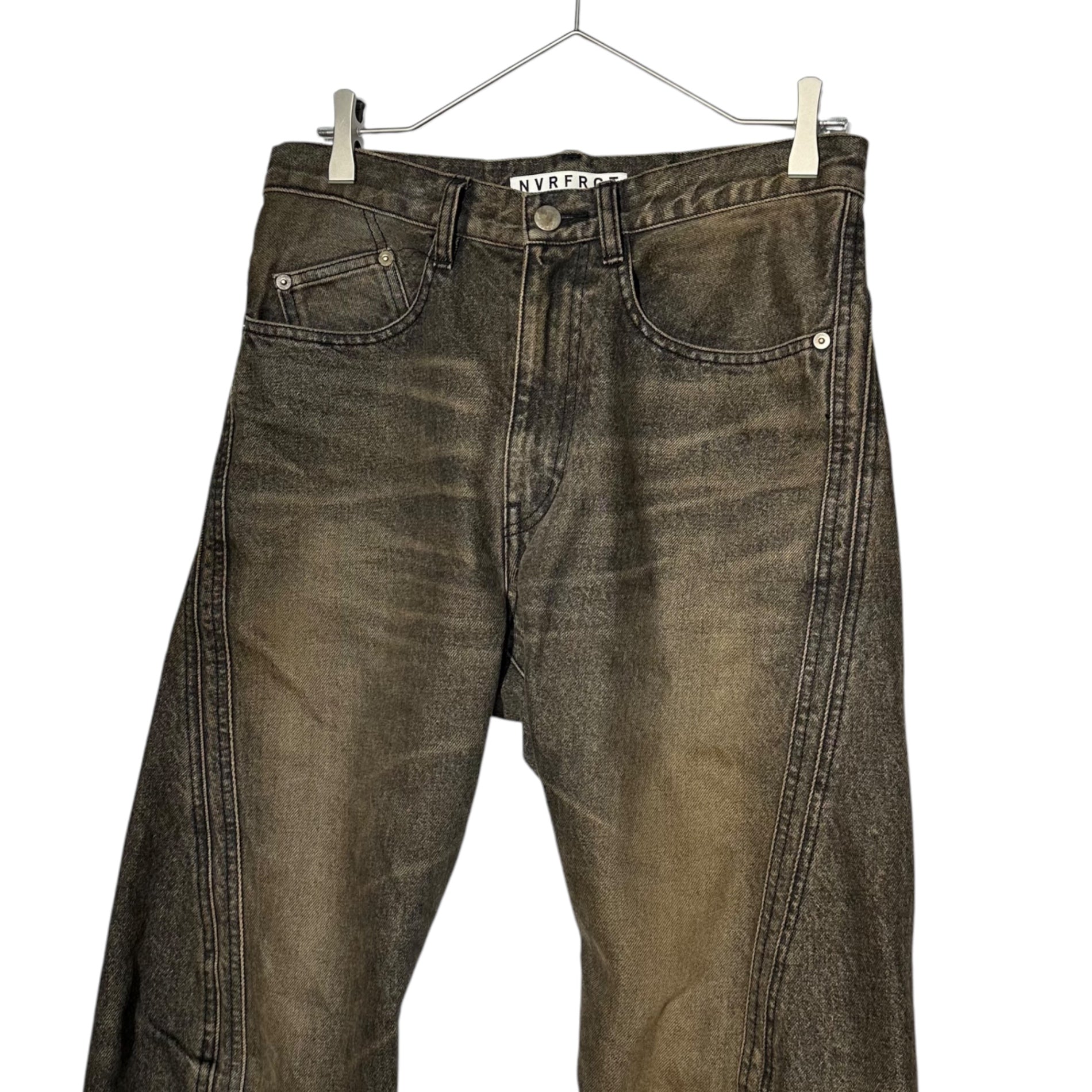 NVRFRGT(ネヴァーフォーゲット) 24AW 3D TWISTED JEANS 3D ツイステッド ジーンズ NF242P03D 1 変形 デニム ワイド バギー パンツ