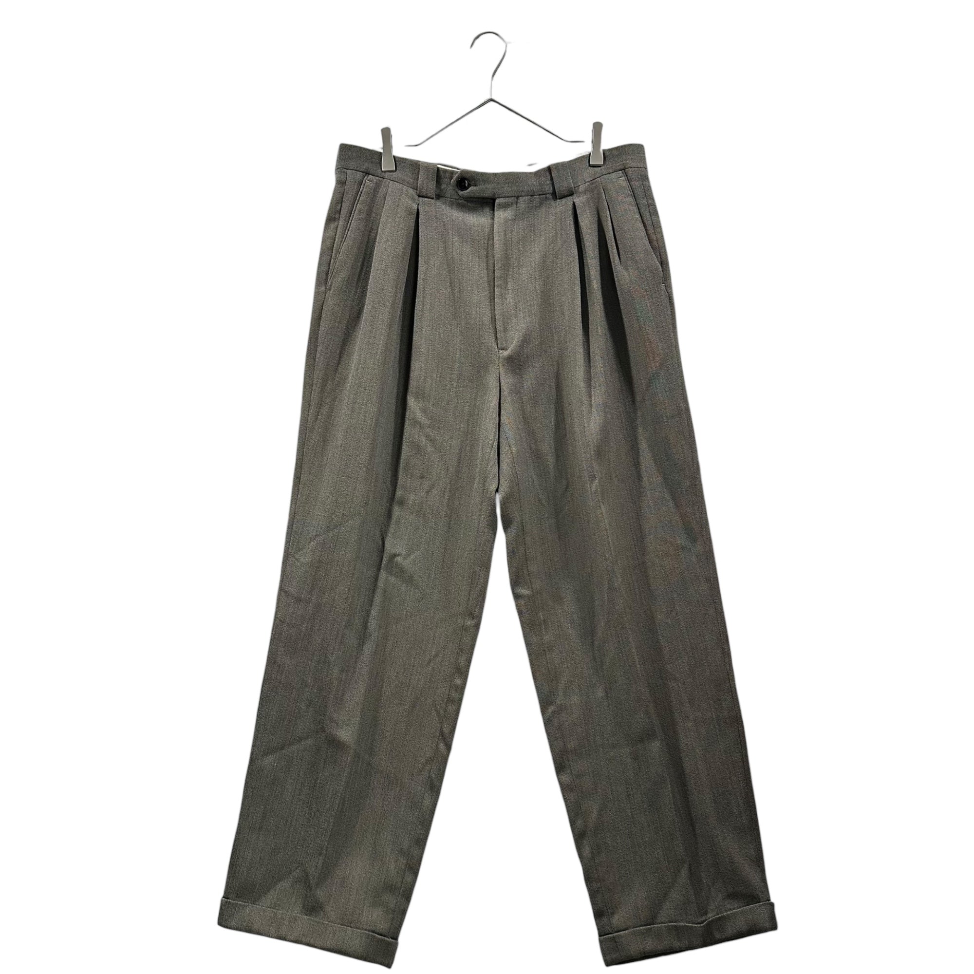 GIVENCHY(ジバンシィ) Made In USA 1-tuck wide slacks pants MONSIER 90's USA製 1タック ワイド スラックス パンツ 36R カーキ