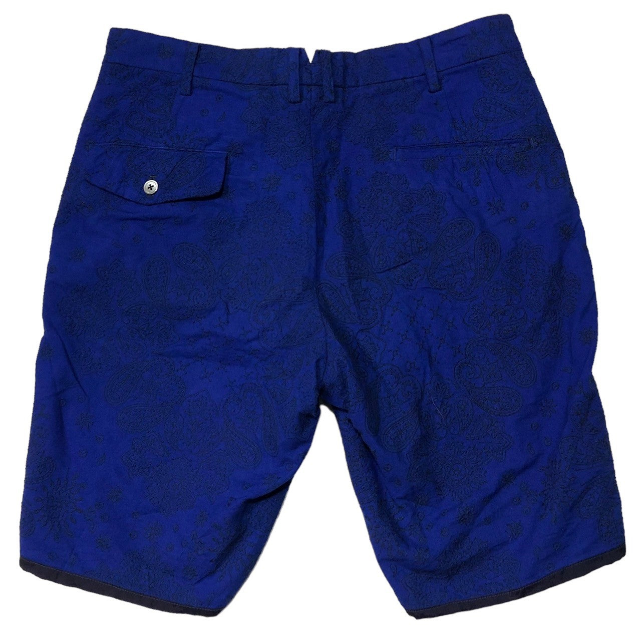 08sircus(08サーカス) 14SS Indian Embroidery Shorts インディアン 刺繍 ショーツ ハーフパンツ 14SM-PT19 SIZE 2/48 ブルー×ブラック