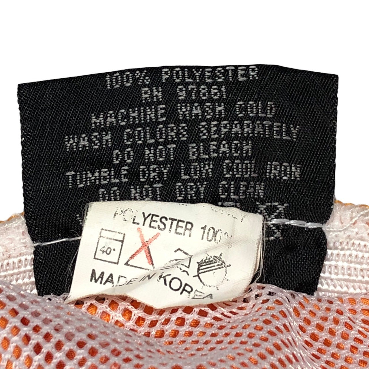 Karl Kani(カールカナイ) 90's Side logo tape nylon track pants サイド ロゴ テープ ナイロン トラック パンツ L オレンジ 90年代