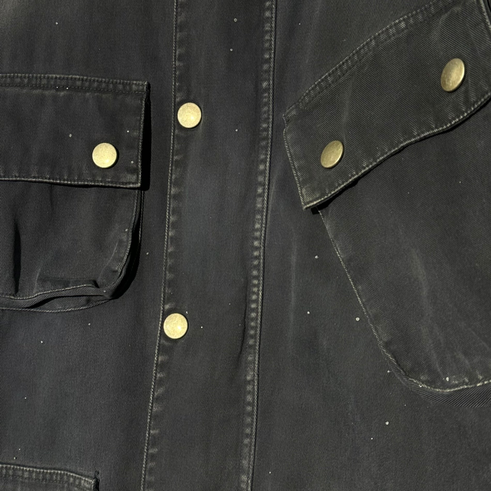 assemble a.k.a AFFA(アッセンブルエーケーエーエーエフエフエー) Vintage-Washed Military-Inspired Cotton Jacket ヴィンテージ加工 ミリタリー インスパイア コットン ジャケット AFK4202 L ネイビー