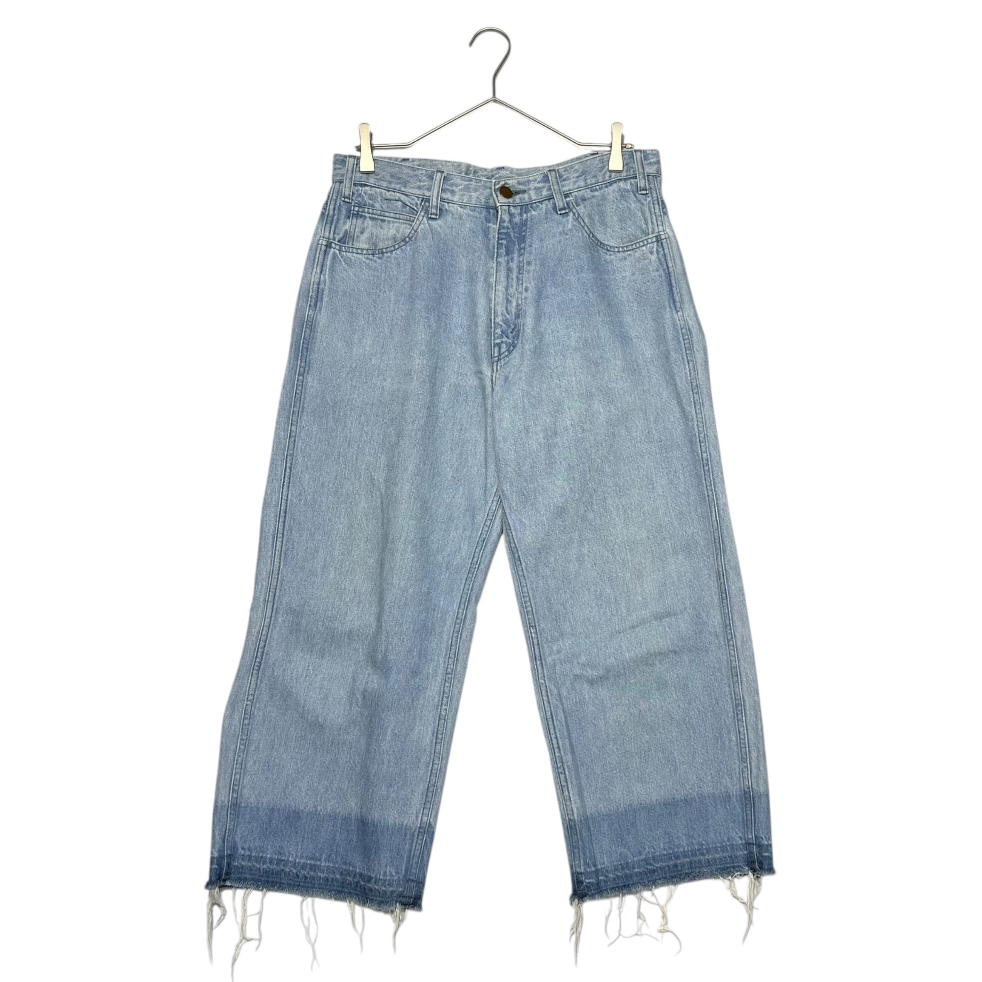 UNUSED(アンユーズド) Cut Off 13oz Wide Denim カット オフ ワイド デニム パンツ UW0477 表記無(XL程度) ライトインディゴ バギー