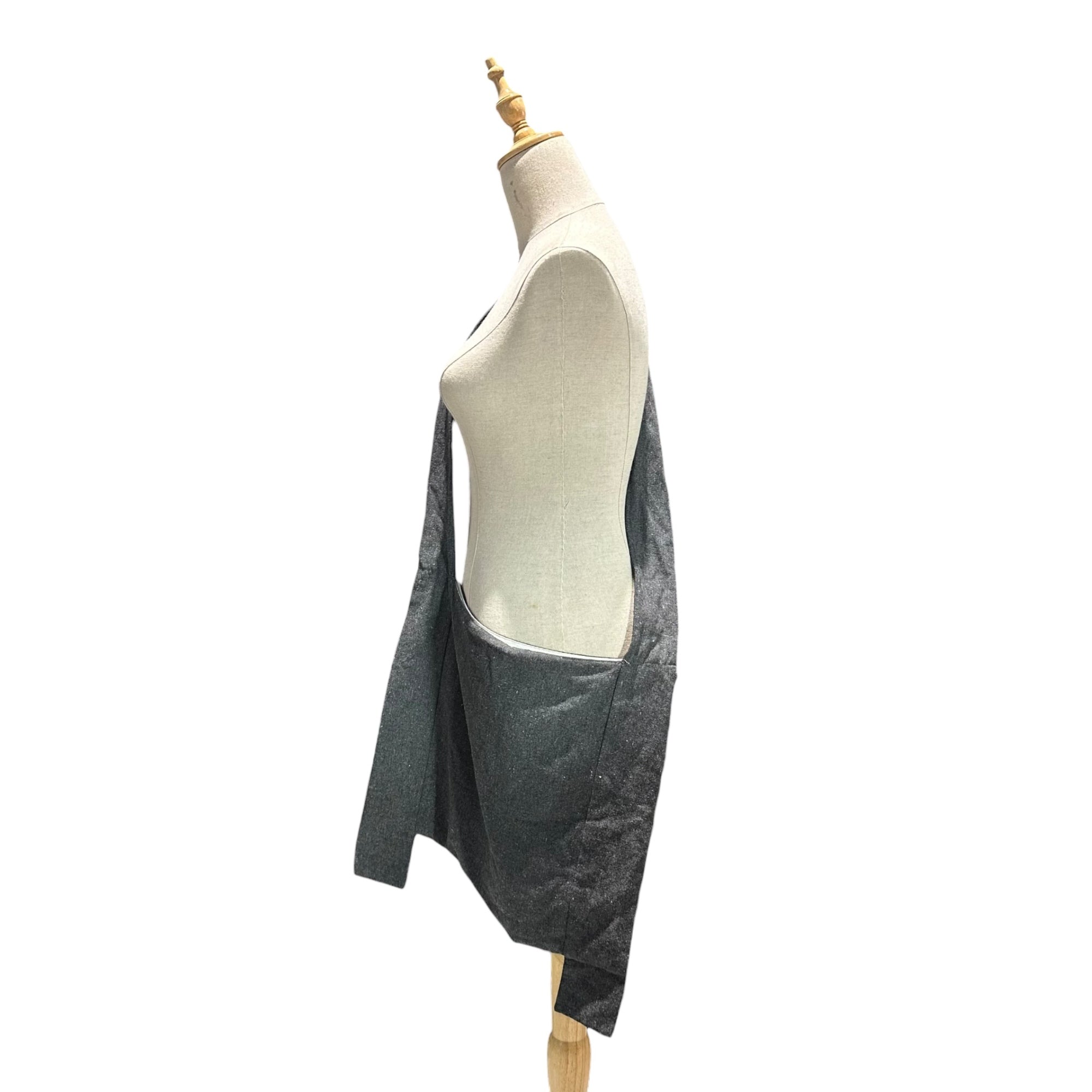 COMME des GARCONS COMME des GARCONS(コムデギャルソンコムデギャルソン) Wo/Co Reversible Shoulder Bag ウール コットン リバーシブル ショルダー バッグ グレー×ホワイト