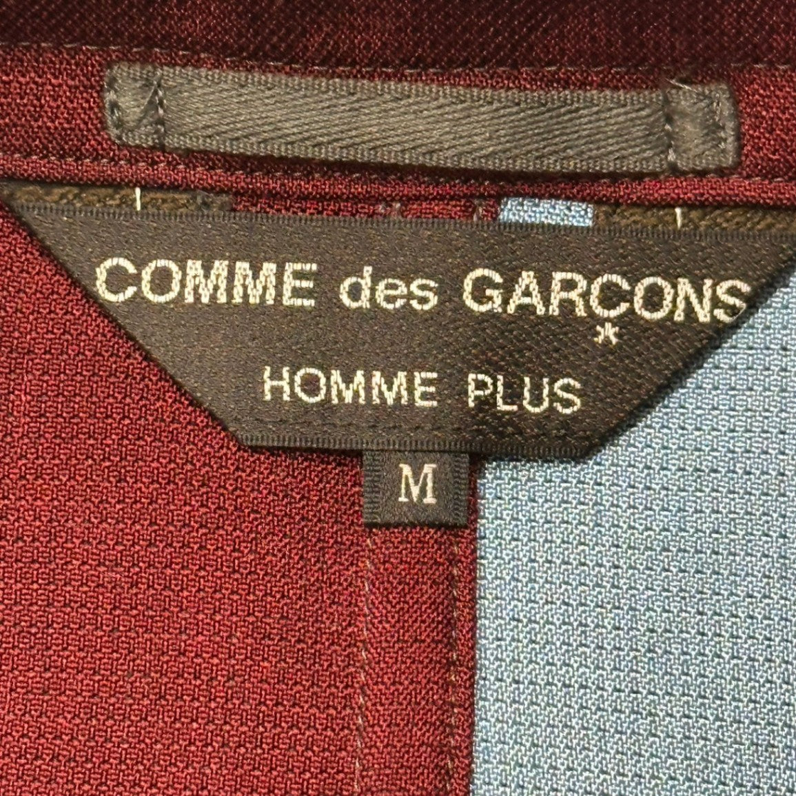 COMME des GARCONS HOMME PLUS(コムデギャルソンオムプリュス) 2001SS Double-Face-Era Reversible Design Tailored Jacket ダブル フェイス 期 裏表 デザイン テーラード ジャケット PJ-10020M M グレー×ライトブルー×ワインレッド AD2001 00s アーカイブ