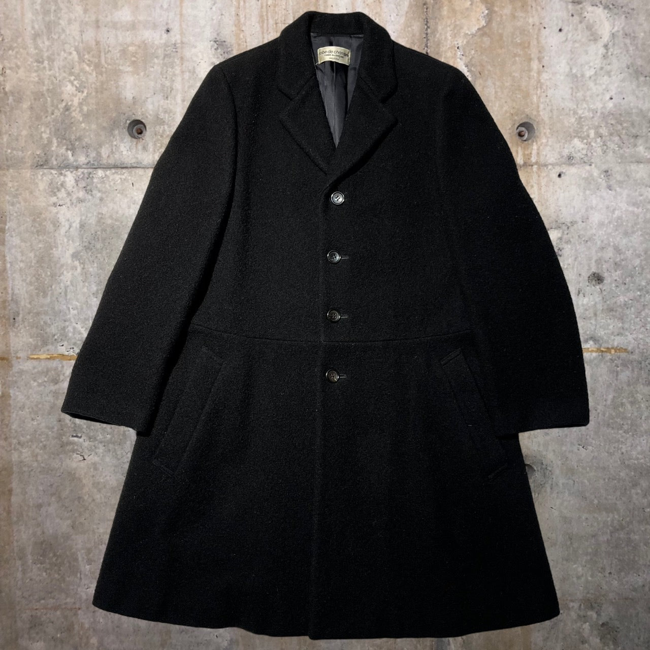 robe de chambre COMME des GARCONS(ローブドシャンブルコムデギャルソン) 90's切替4Bウールコート RC-040030 表記なし(M~L程度) ブラック AD1995
