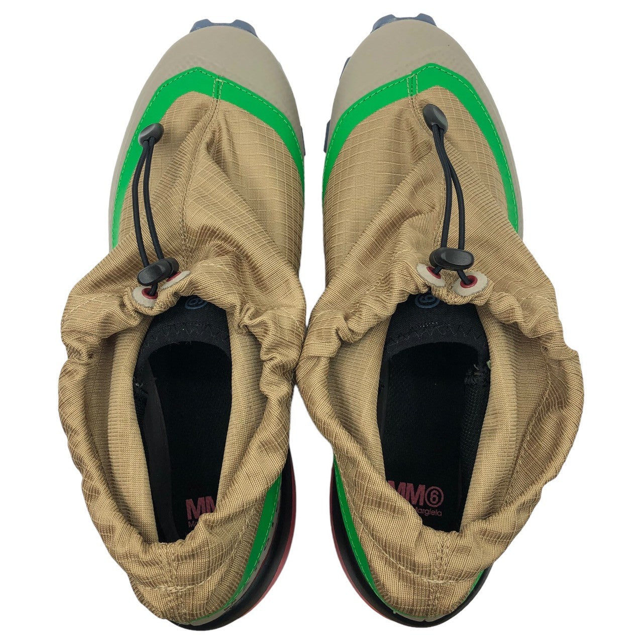 MM6 MAISON MARGIELA×Salomon(エムエムシックス メゾンマルジェラ×サロモン) 22SS CROSS LOW クロスロー テック スニーカー 471698 S66WS0080 27.5cm ベージュ×グリーン×ピンク