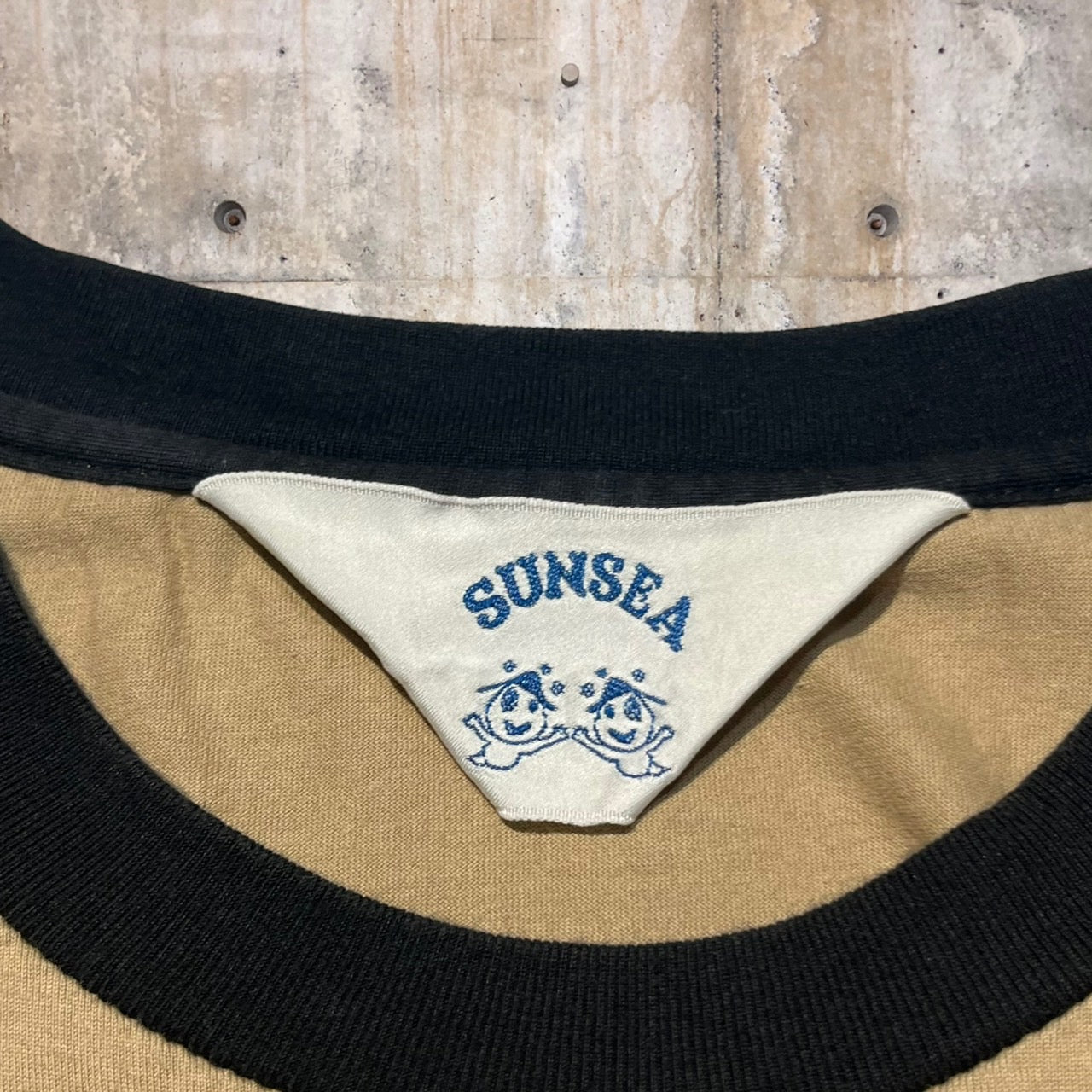SUNSEA(サンシー) 18SSバイカラーノースリーブTシャツ 18S05 3(Lサイズ程度) ベージュ