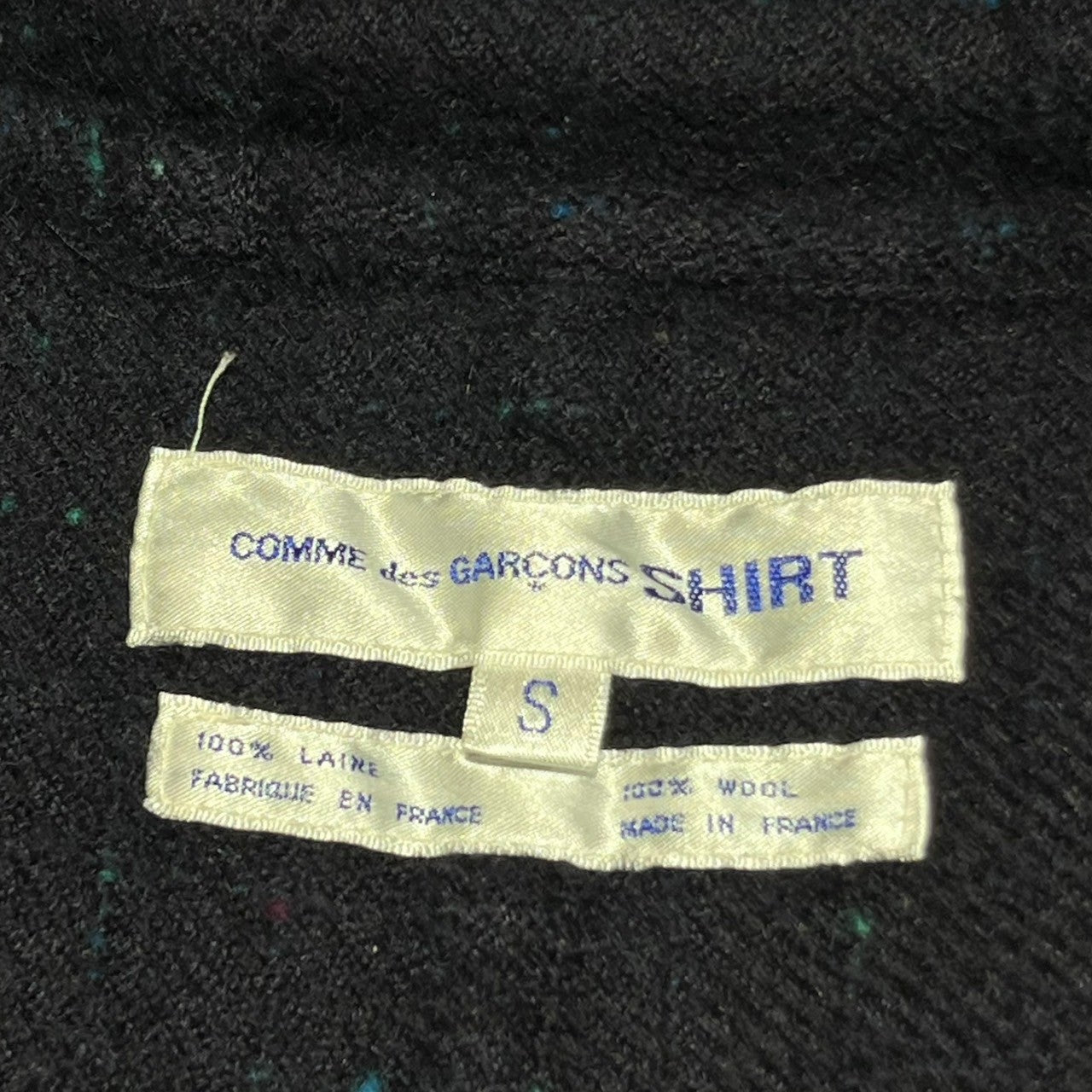 COMME des GARCONS SHIRT(コムデギャルソンシャツ) 00's NEP plaid duffel coat 00年代 ネップ 格子柄 ダッフルコート FW09084 S ネイビー