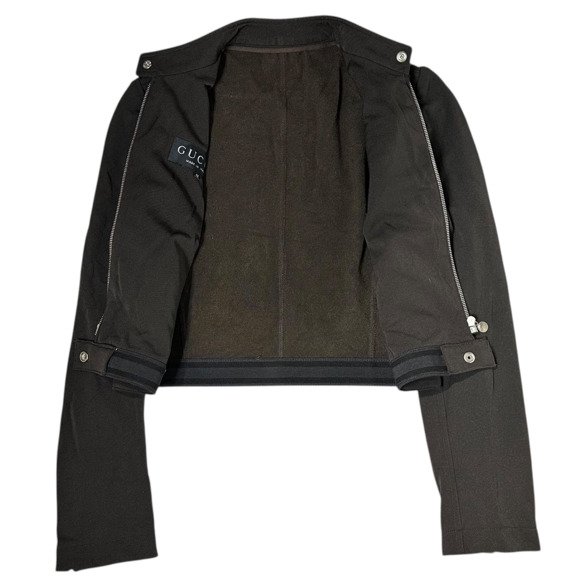 GUCCI(グッチ) 90's vintage short length zip up jacket 90年代 ヴィンテージ ショート丈 ジップアップ ジャケット 42(L~XL程度) ブラウン