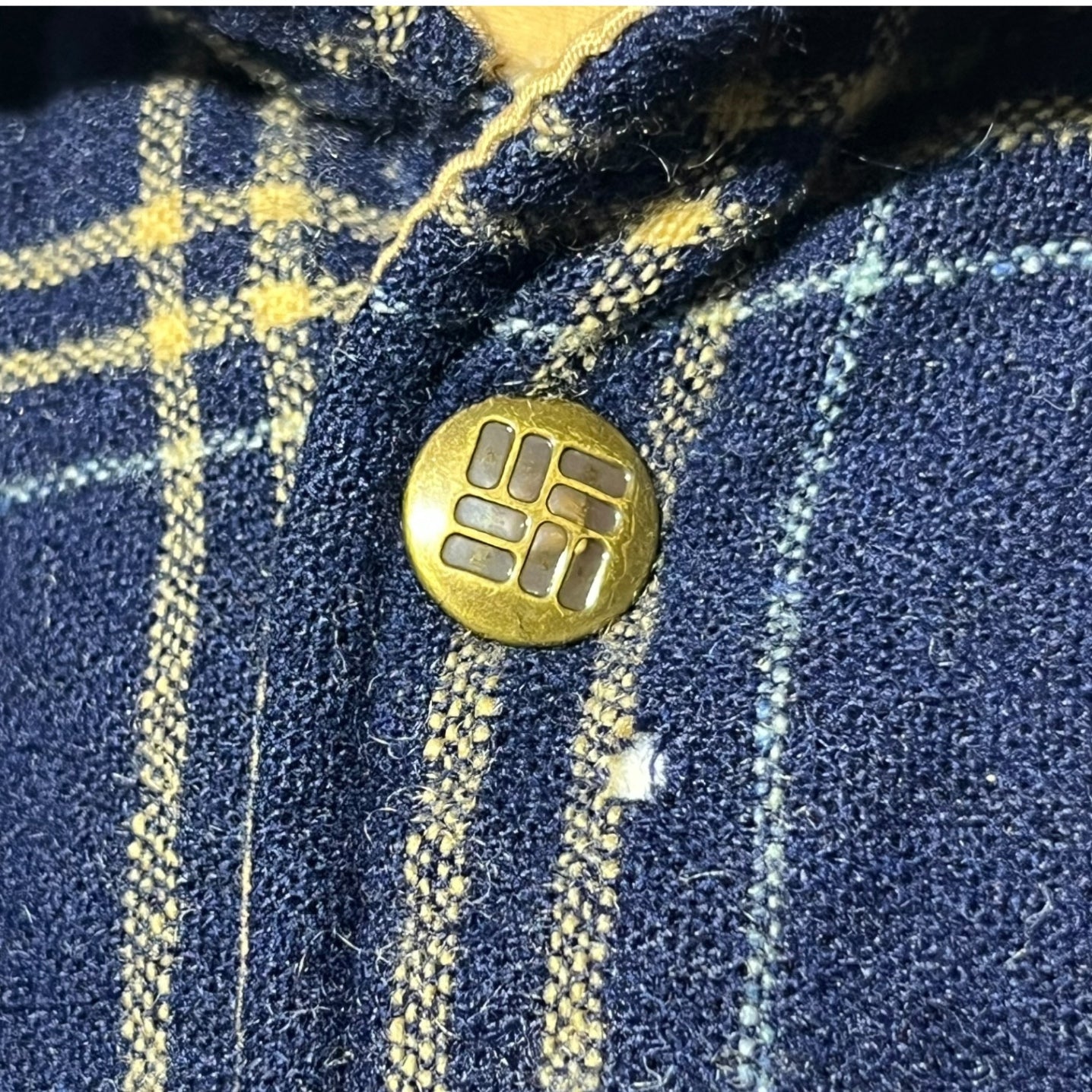 Columbia(コロンビア) 70's~80's Reversible cotton wool vest リバーシブル コットン ウール ベスト M ベージュ×ネイビー 70年代~80年代 ヴィンテージ イエローストーンタグ