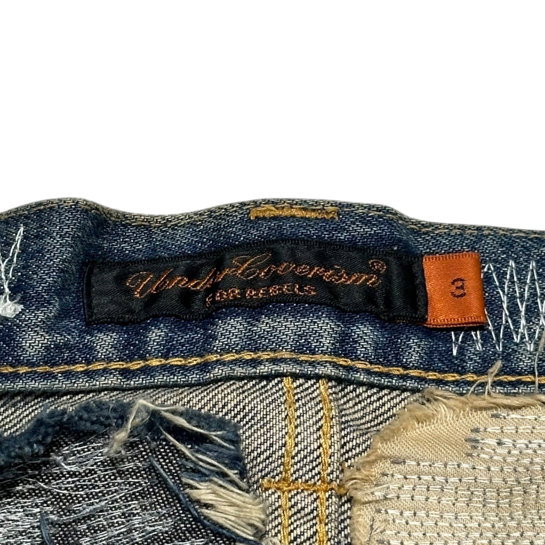 【近日公開】UNDERCOVERISM(アンダーカバイズム) 05AW 85 DENIM Hard Crash Denim Pants 85デニム ハード クラッシュ デニム パンツ 5A240-P2 3(M~L程度) インディゴ