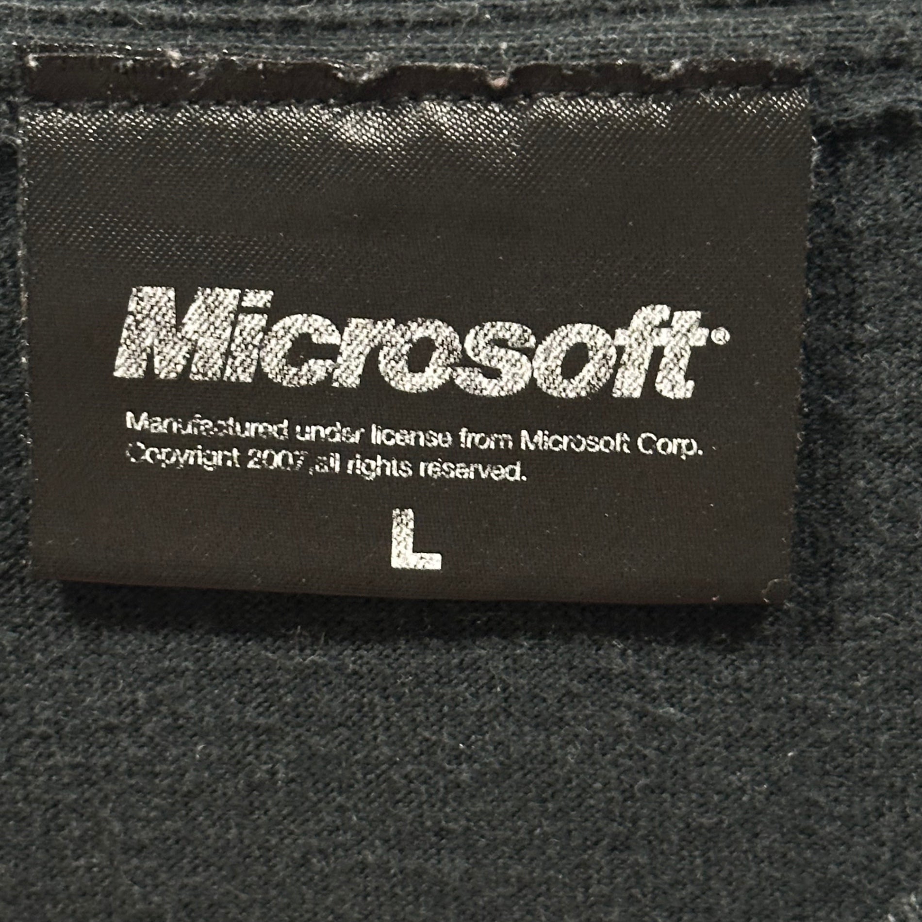 Microsoft(マイクロソフト) 2007 Corporate Logo Tee 企業 ロゴ Tシャツ L ブラック 00's