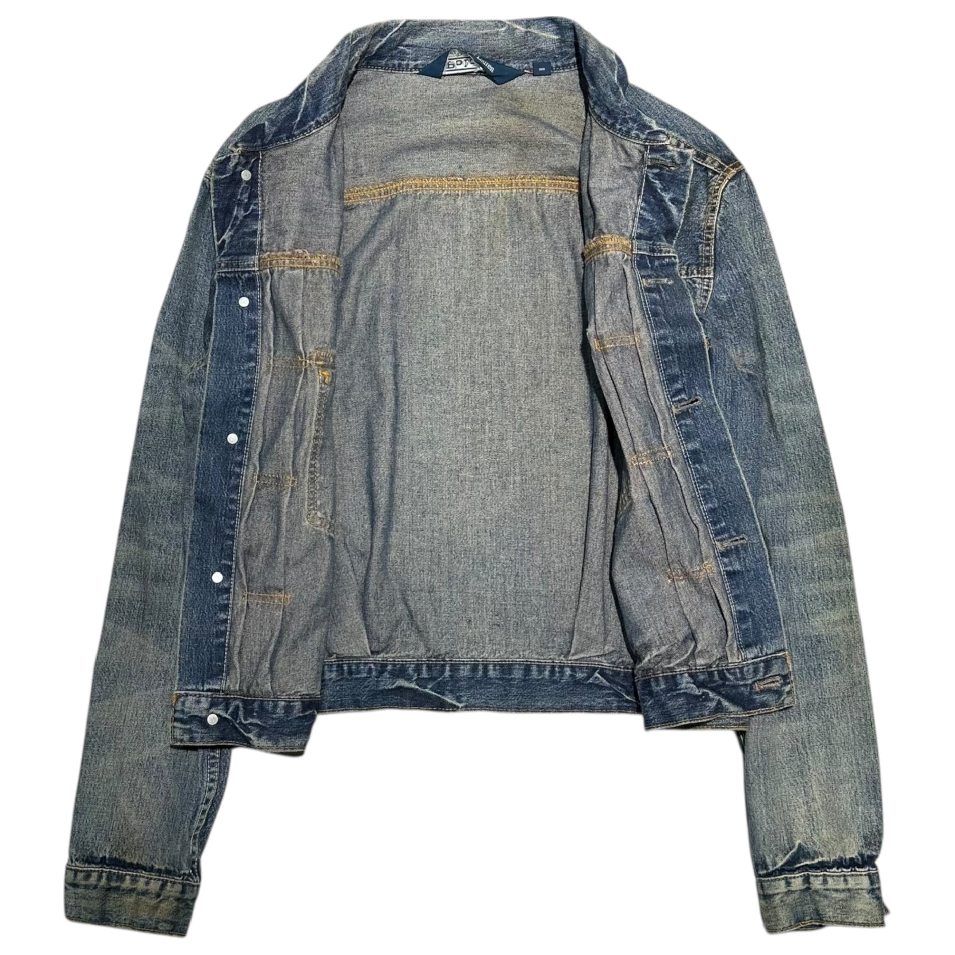 POLO RALPH LAUREN(ポロラルフローレン) 90’s~00's Type 2 Denim Tracker Jacket - Vintage-Washed セカンド タイプ ヴィンテージ 加工 デニム トラッカー ジャケット JR-RL-LM3107 L インディゴ インパクト21タグ 90年代後半~00年代