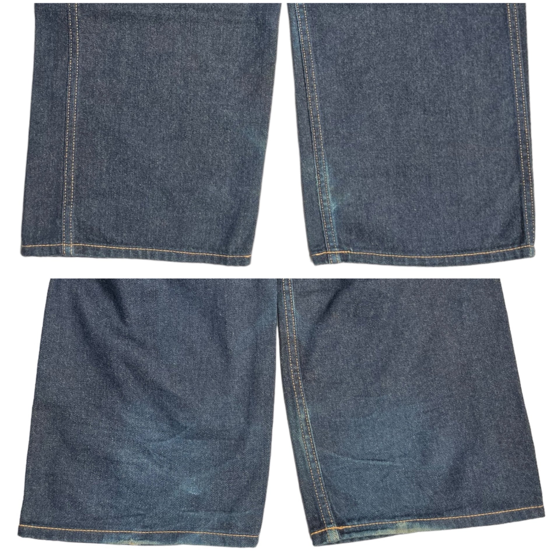 A BATHING APE(アベイシングエイプ) 00's Double knee denim painter pants ダブルニー ポケット デニム ペインター パンツ L インディゴ Y2K