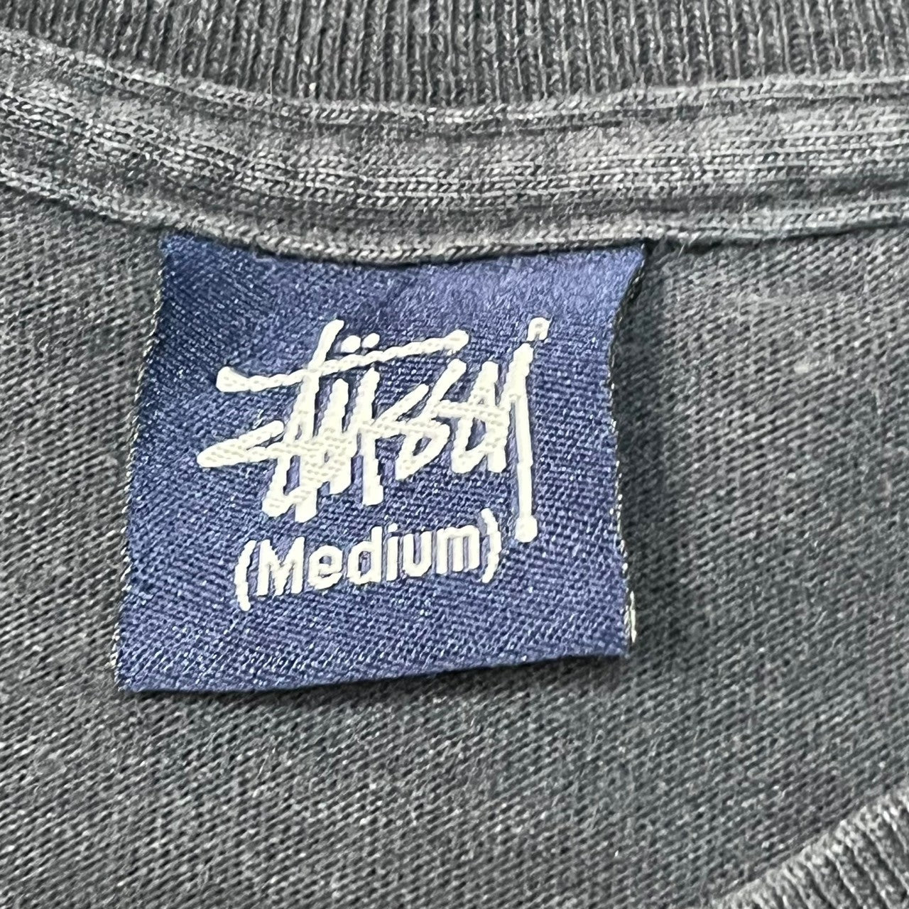 STUSSY(ステューシー) 90's~00's crown skull 王冠 スカル バックプリント Tシャツ 紺タグ SIZE M ネイビー×ホワイト×ゴールド 90~00年代 OLD STUSSY