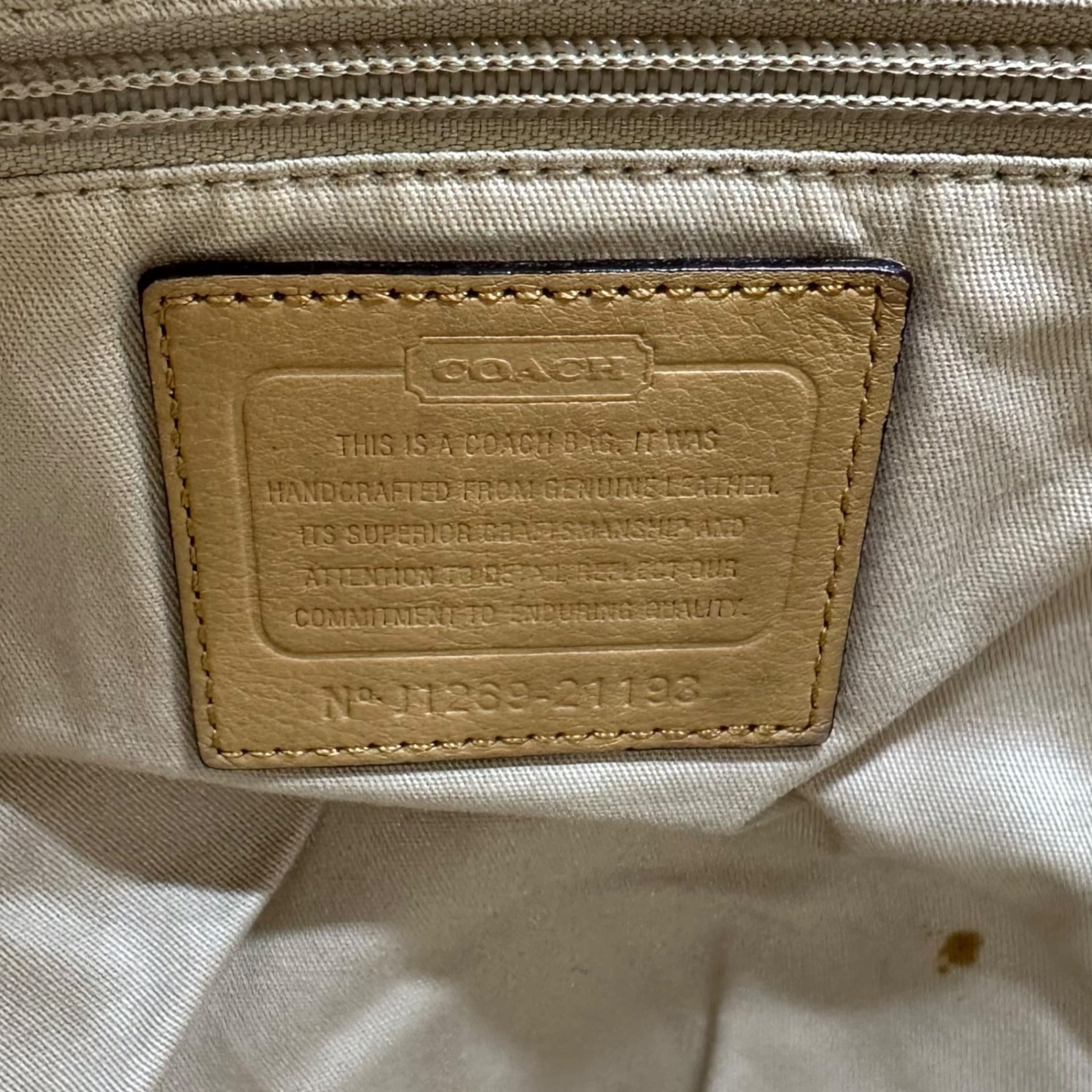 COACH(コーチ) アーカイバル バケット ショルダーバッグ ワンショルダー レザー 21193 ベージュ ハンド トート