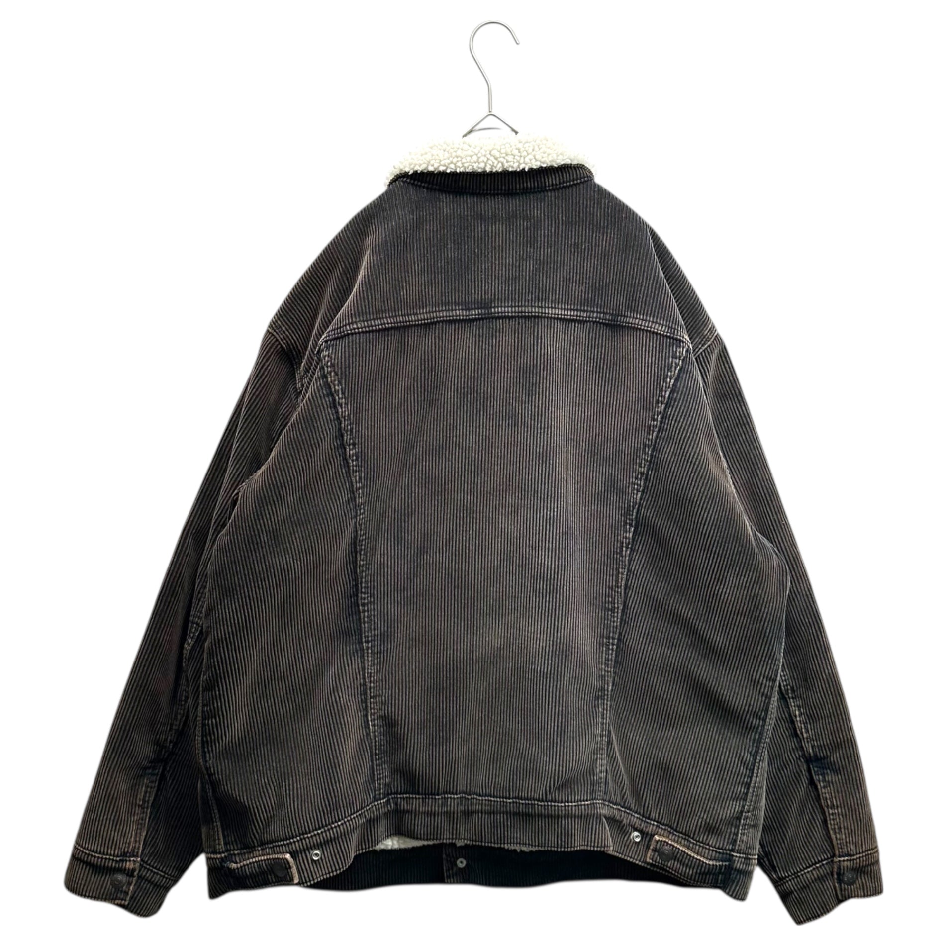 Levis PReMIUM(リーバイスプレミアム) Corduroy Sherpa Tracker Jacket コーデュロイ シェルパ トラッカー ジャケット PC9-A5784-0012 XL ブラウン×ホワイト USED加工