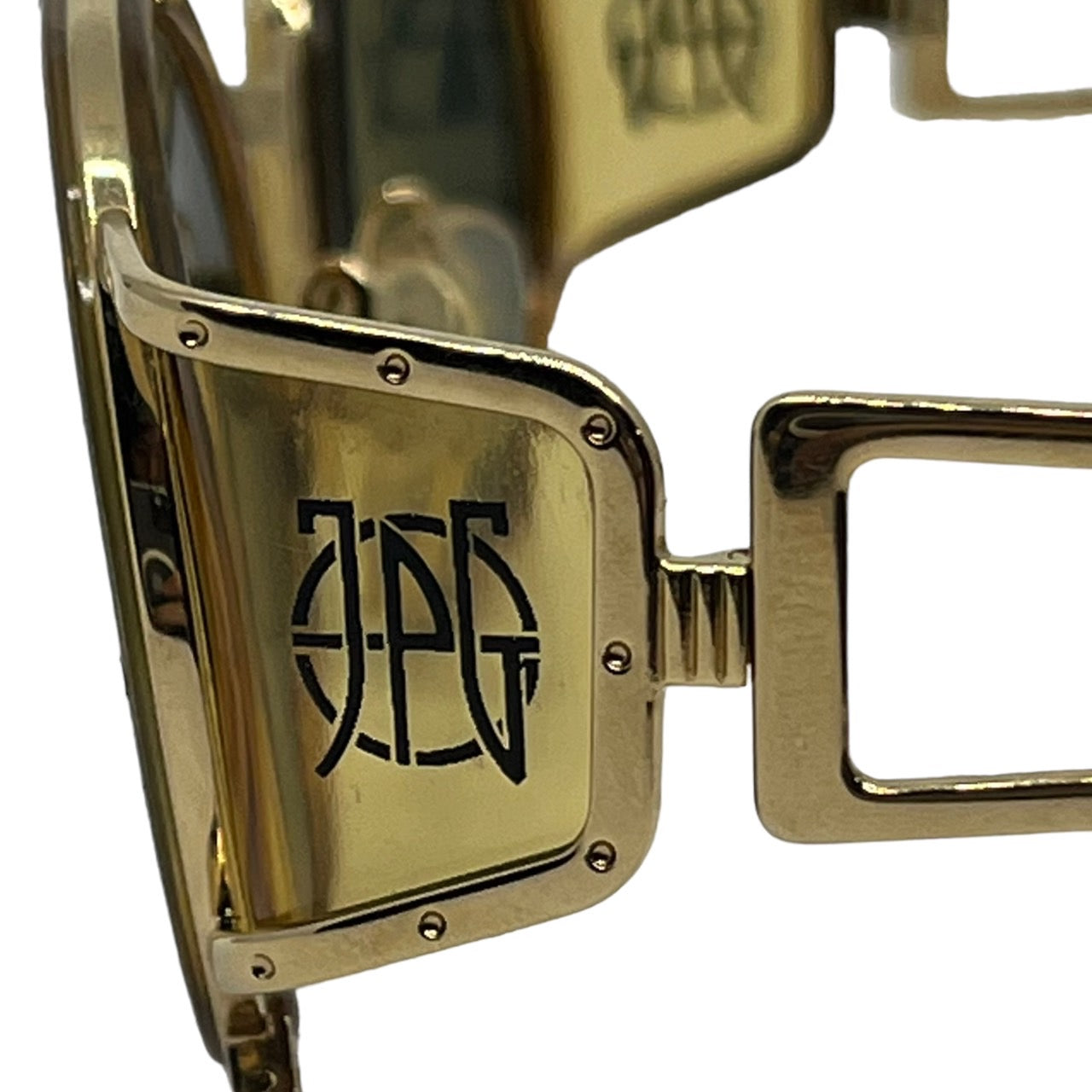 Jean Paul GAULTIER(ジャンポールゴルチエ) 90's ”JPG” logo sunglasses/ロゴサングラス 58-5201 ゴールド 90年代