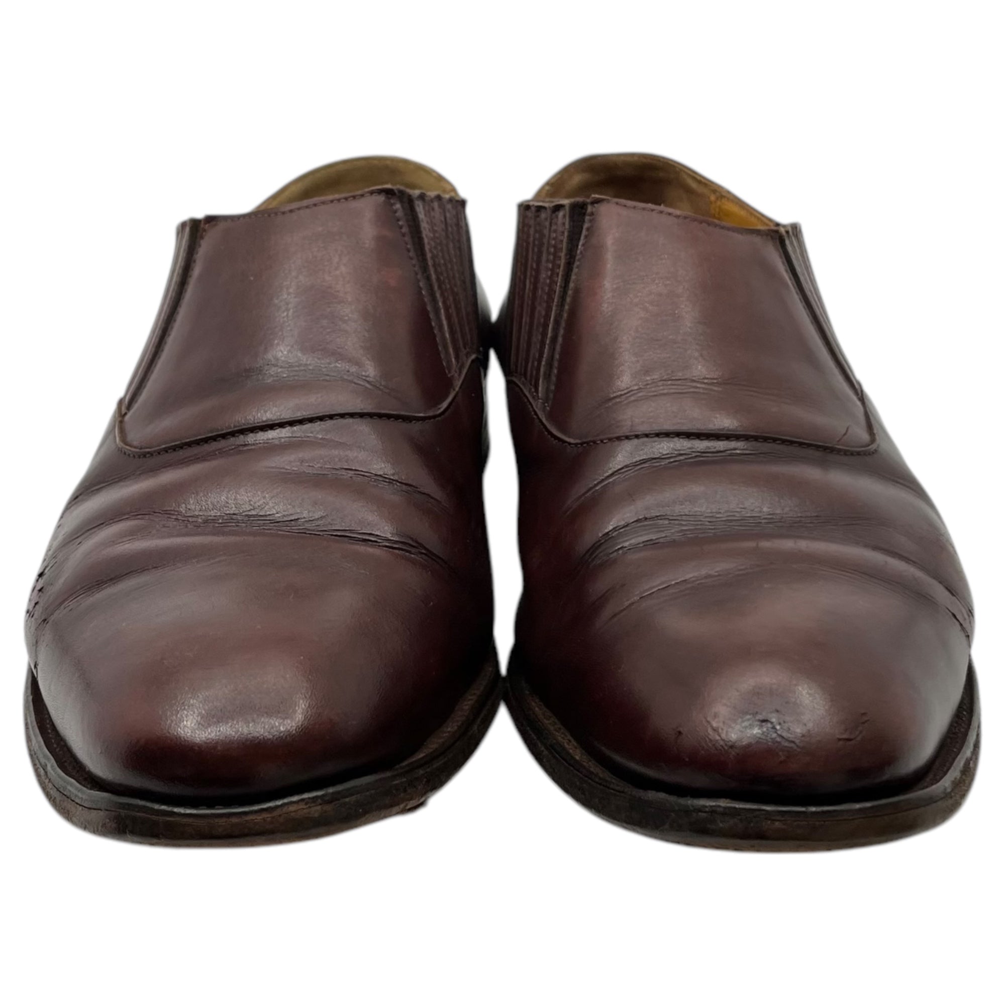 Tricker's(トリッカーズ) Lazy man レイジーマン サイド エラスティック スリッポン 075366 8-5(27cm程度) ブラウン レザー シューズ