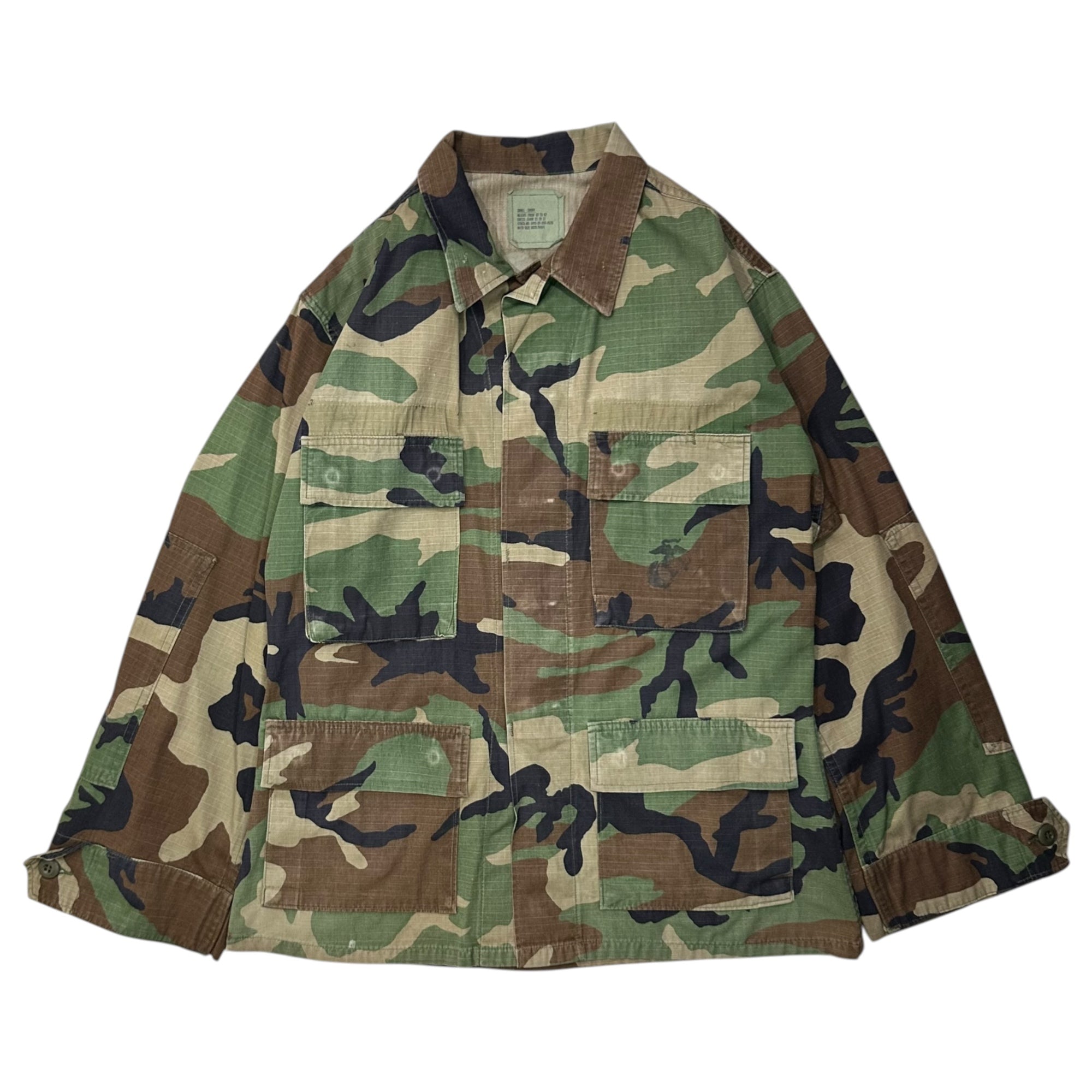 VINTAGE REMAKE(ヴィンテージリメイク) 00's KING AMBYR Remake US ARMY BDU Shirt キング アンバー リメイク アメリカ軍 シャツ 8415-01-390-8539 SMALL SHORT カーキ 2001年製造品 リメイク作品