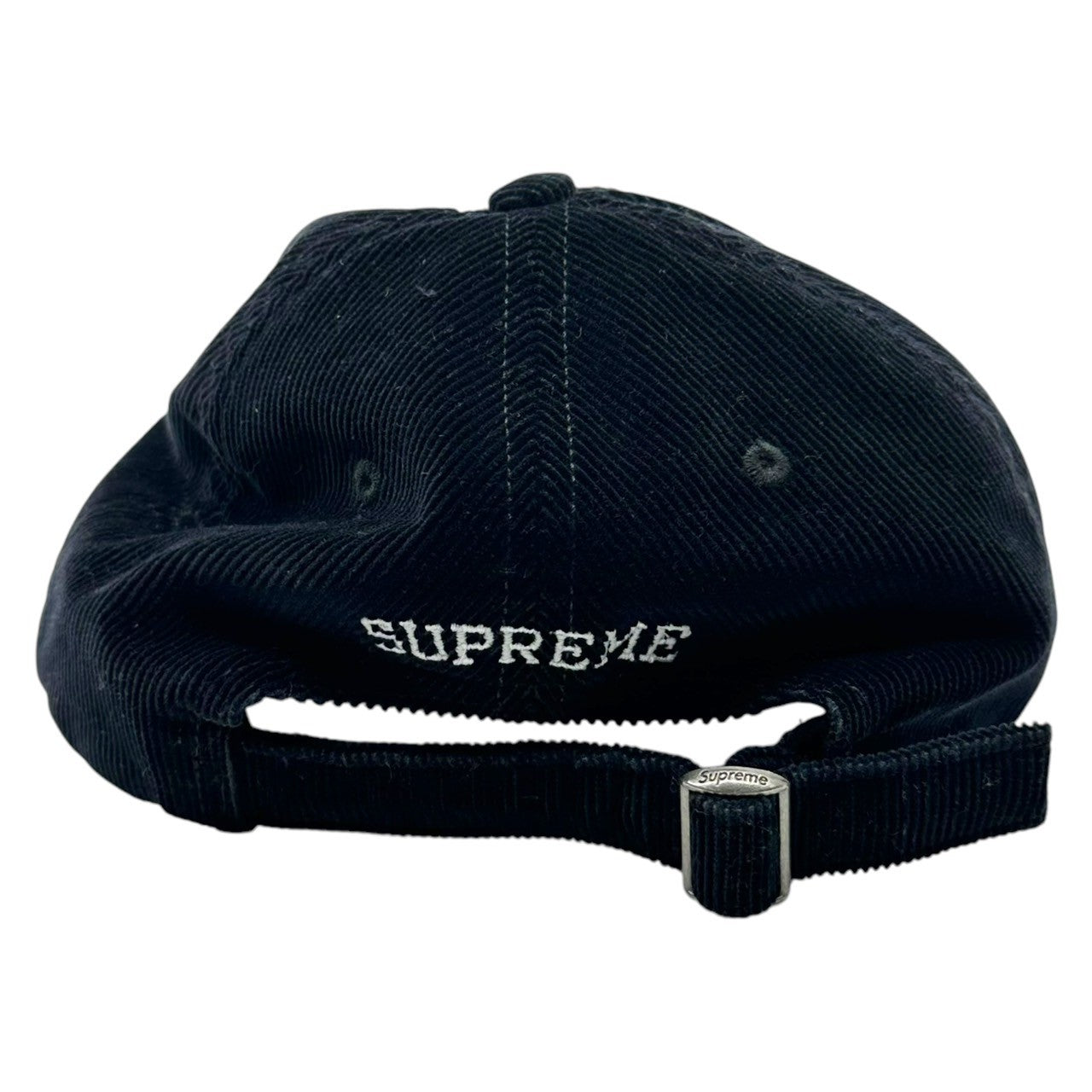 SUPREME(シュプリーム) CORDUROY S LOGO P PANEL CAP コーデュロイ S ロゴ パネル キャップ ブラック