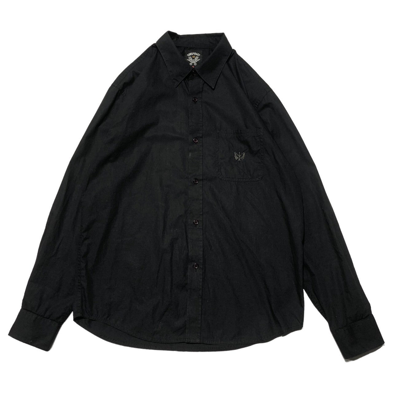 STUSSY × NEIGHBORHOOD (ステューシー×ネイバーフッド) long sleeve shirt 長袖 シャツ M ネイビー