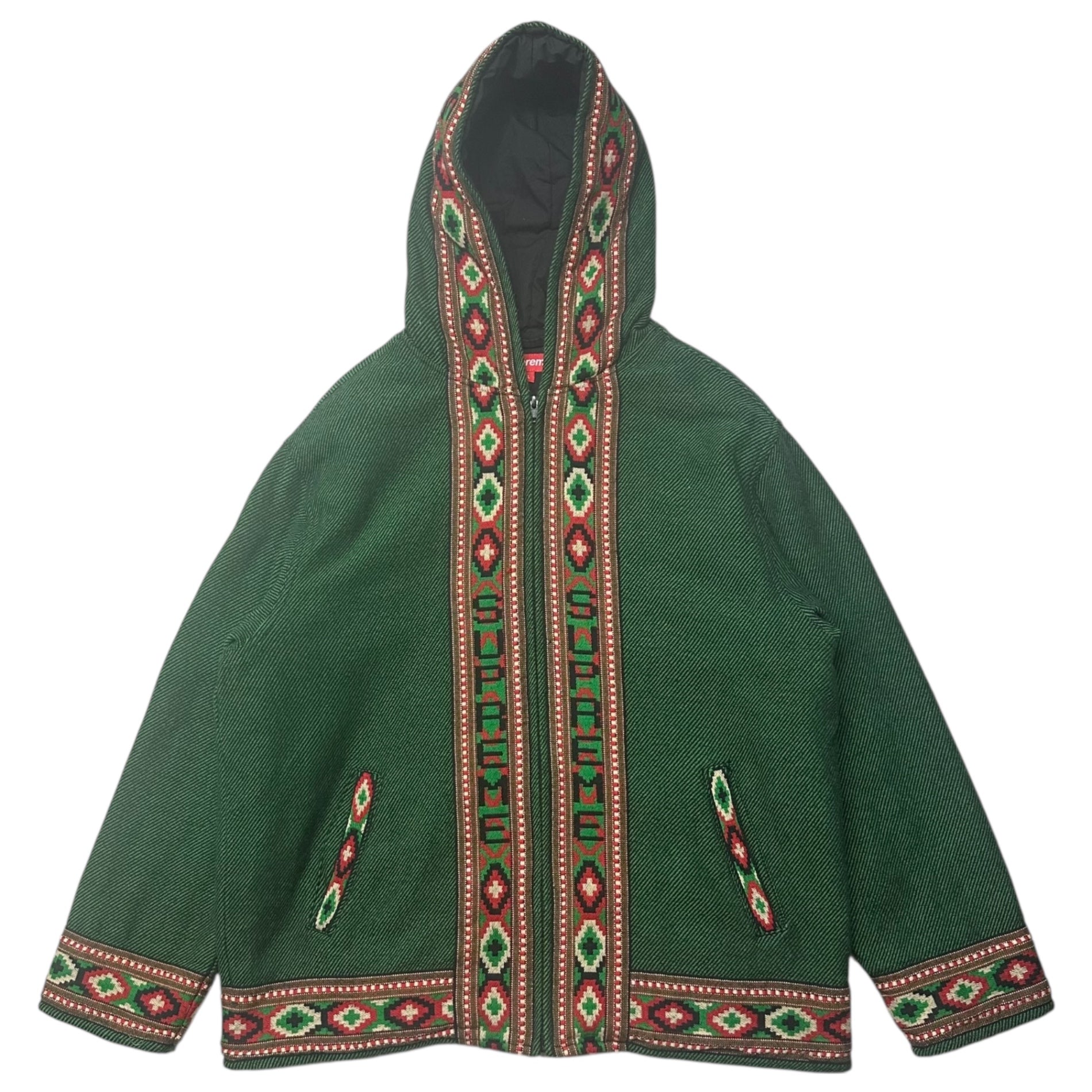SUPREME(シュプリーム) 20SS WOVEN HOODED JACKET 織り フーデッド ジャケット L グリーン