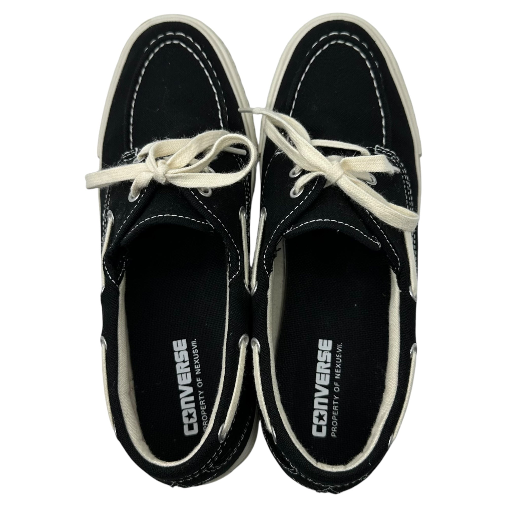 CONVERSE(コンバース) 24SS ONE STAR HS D NX キャンバス デッキ シューズ ローカット スニーカー 1SE099 26cm ブラック×ホワイト 箱付