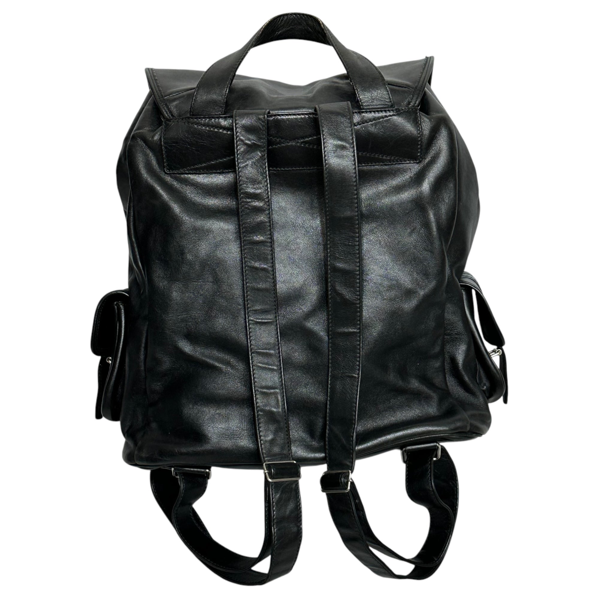SAINT LAURENT(サンローラン) 13SS By Hedi Slimane leather backpack エディ期 レザー バックパック 314671 ブラック リュック デイパック