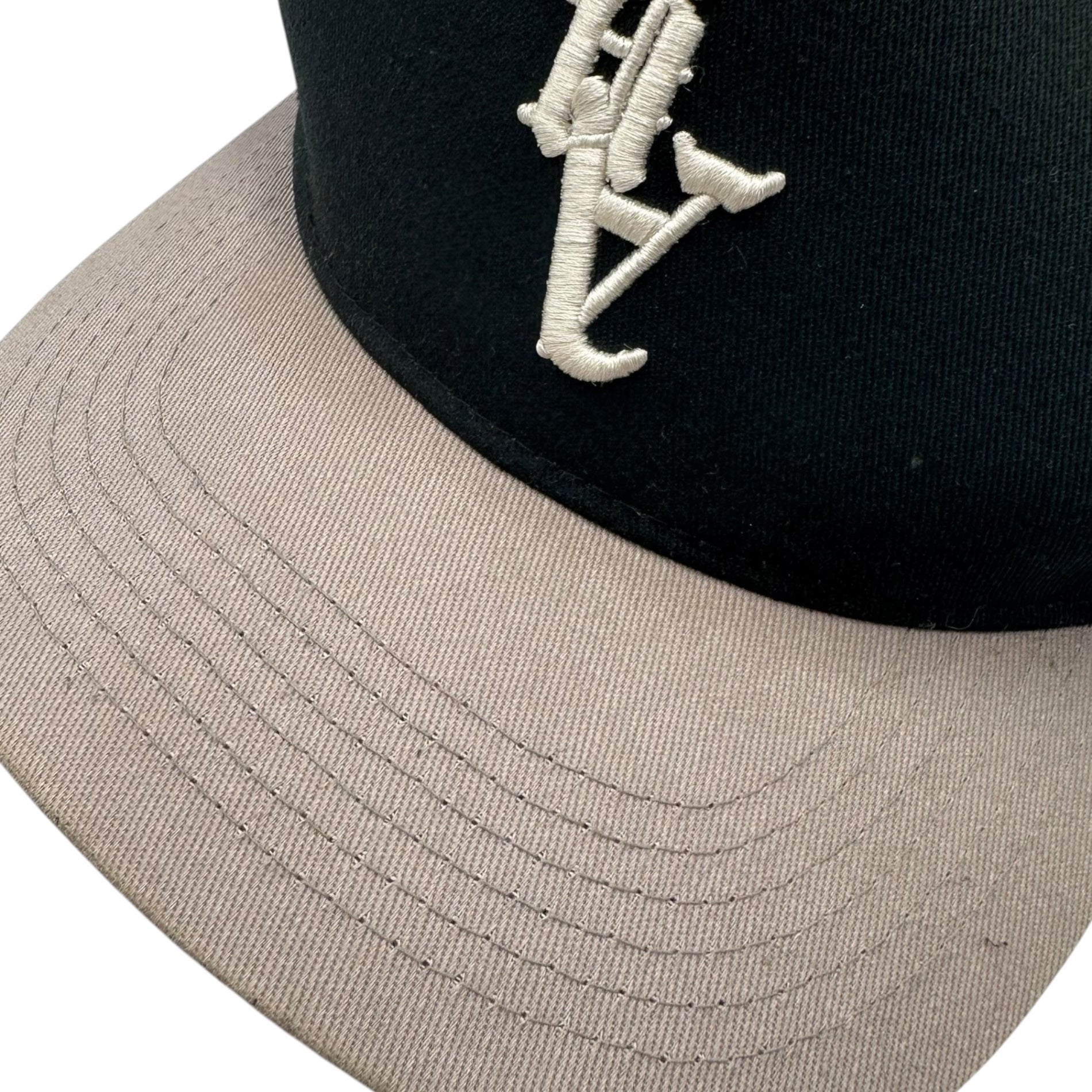 ASKYURSELF(アスクユアセルフ) Embroidered Baseball Cap 刺繍 ベースボール キャップ ブラック×グレー