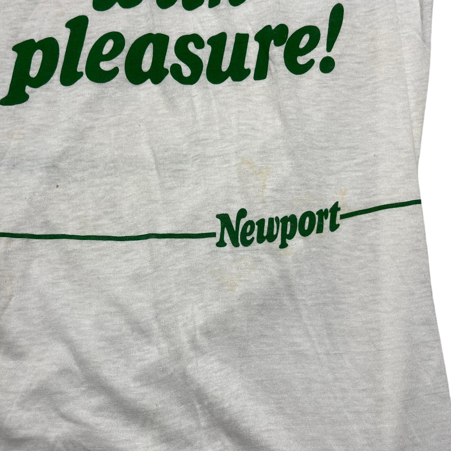SCREEN STARS(スクリーンスターズ) 80’s "Alive with pleasure" ringer t-shirt リンガー Tシャツ M ホワイト×グリーン 80年代 Newport 著名人着用モデル タバコ シガレット