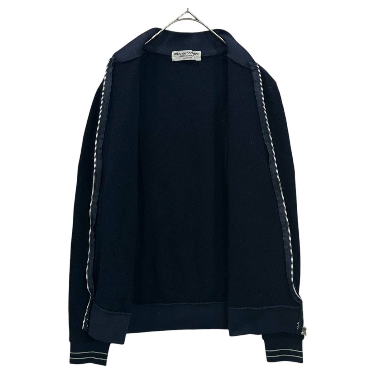 robe de chambre COMME des GARCONS(ローブドシャンブルコムデギャルソン) 1999AW Dye-Through Zip-Up Wool Blouson 製品染め ジップアップ ウール ブルゾン RT-040380 FREE ネイビー AD1999