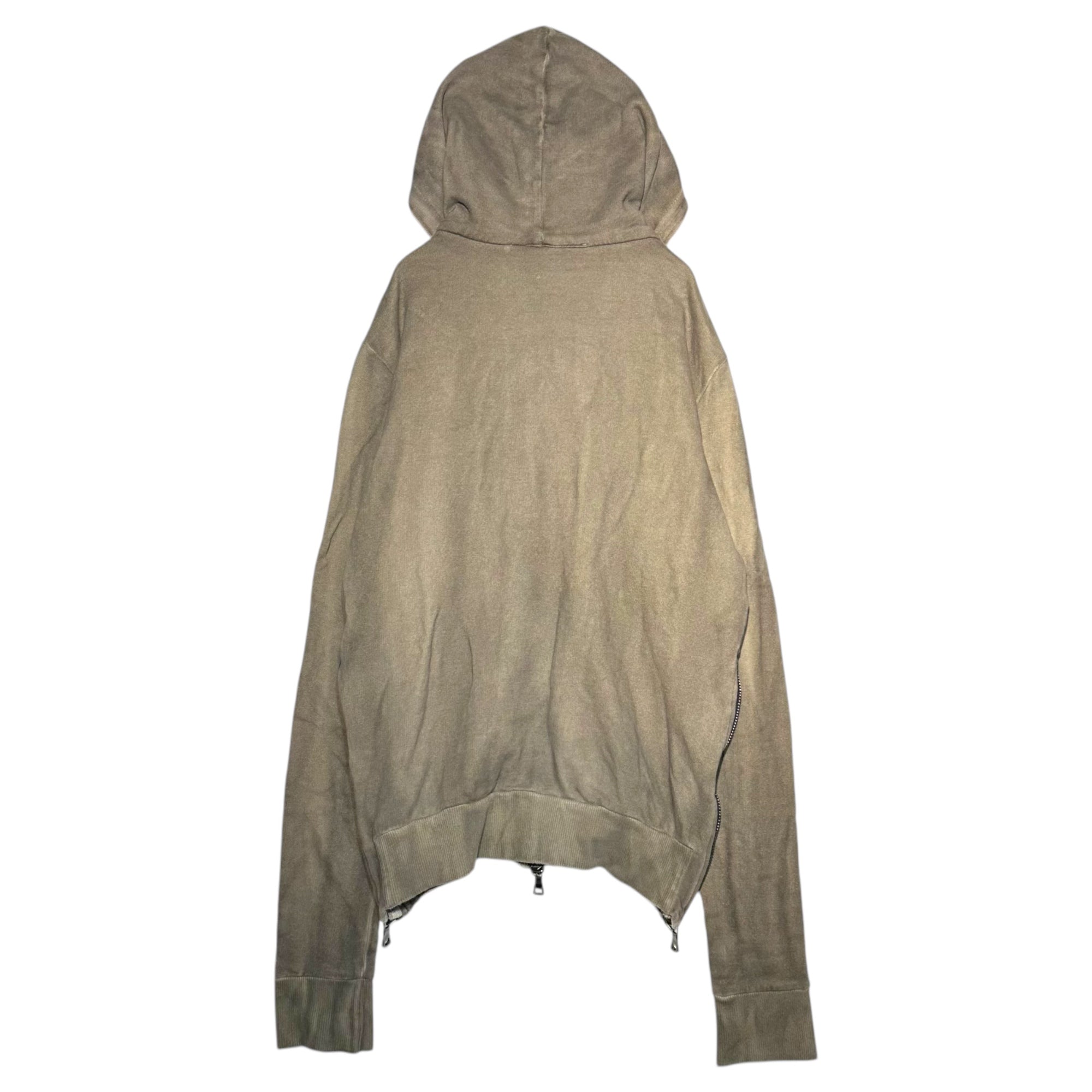 BALMAIN HOMME(バルマンオム) Side Zip Garment Dye Parka サイドジップ ガーメントダイ パーカー J643 B558B S ブラウン 製品染め