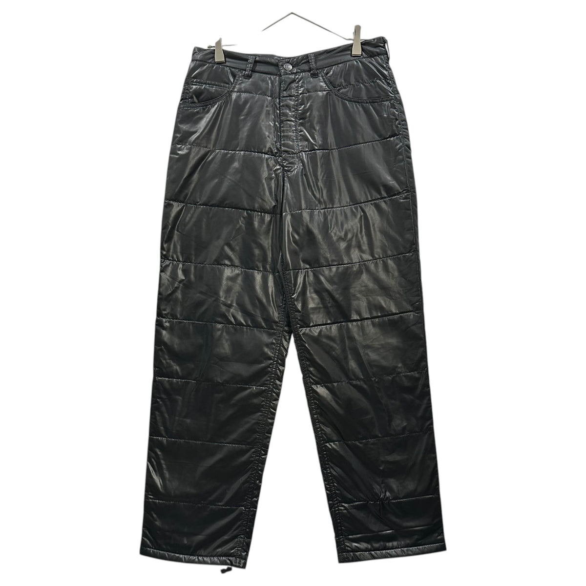 JUNYA WATANABE COMME des GARCONS(ジュンヤワタナベコムデギャルソン) 2004AW Padded Tapered Polyester Pants 中綿 テーパード ポリ パンツ JN-P061 S ブラック AD2004 00s アーカイブ