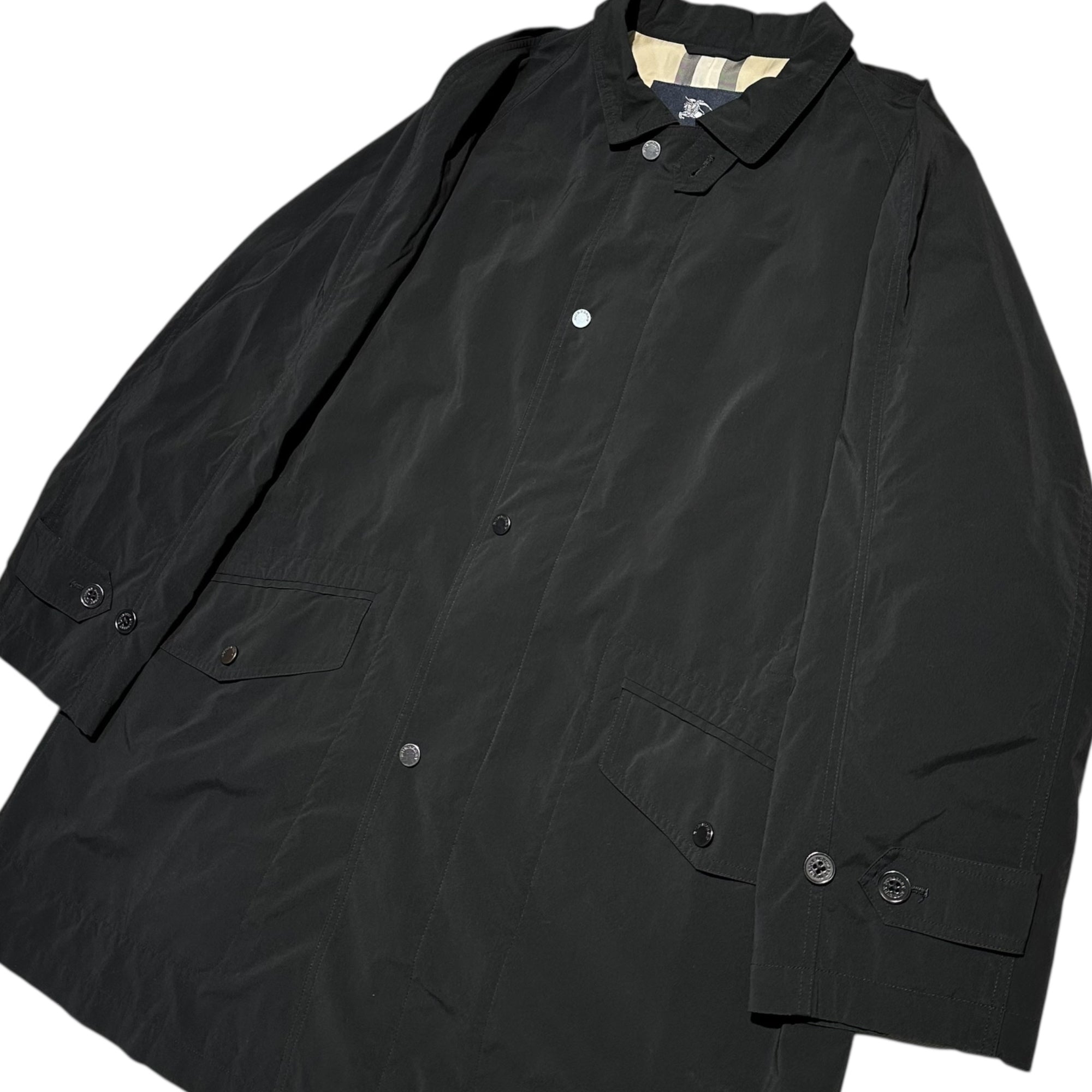 BURBERRY LONDON(バーバリーロンドン) Nova Check Lining Polyester Half Coat ノヴァチェック ライニング ポリエステル ハーフ コート BBN64-440-09 M ブラック ジャケット