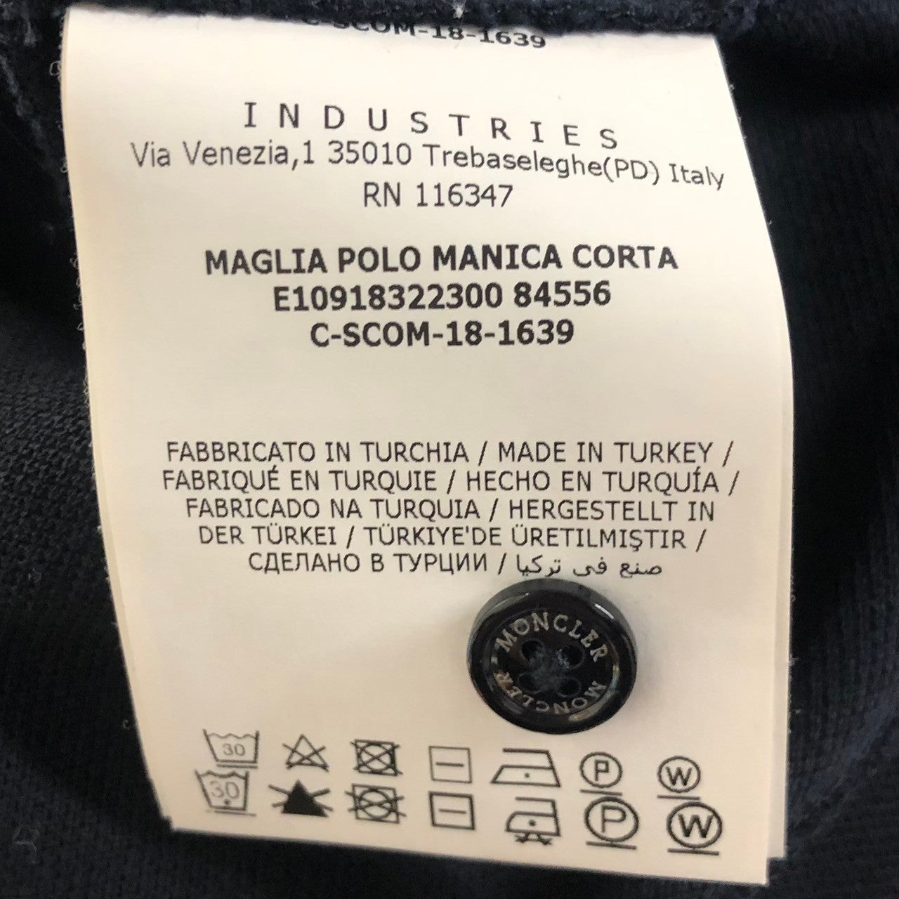 MONCLER(モンクレール) MAGLIA POLO MANICA CORTA ロゴ ワッペン ポロ シャツ E10918322300 C-SCOM-18-1639 L ブラック