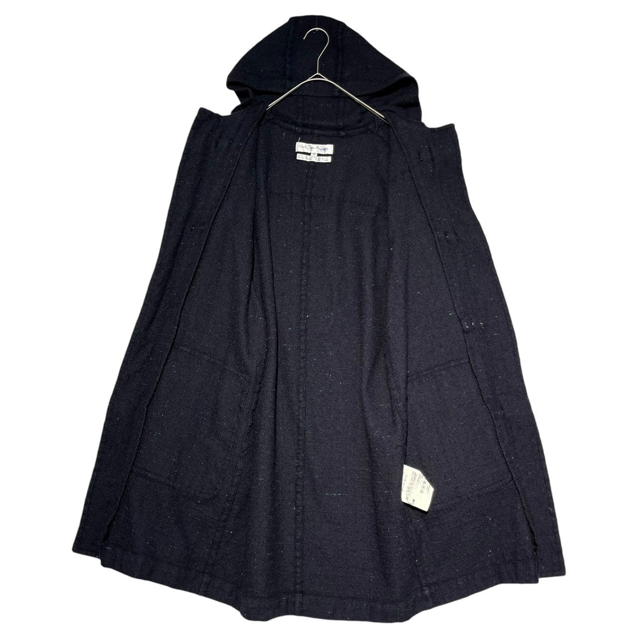 COMME des GARCONS SHIRT(コムデギャルソンシャツ) 00's NEP plaid duffel coat 00年代 ネップ 格子柄 ダッフルコート FW09084 S ネイビー