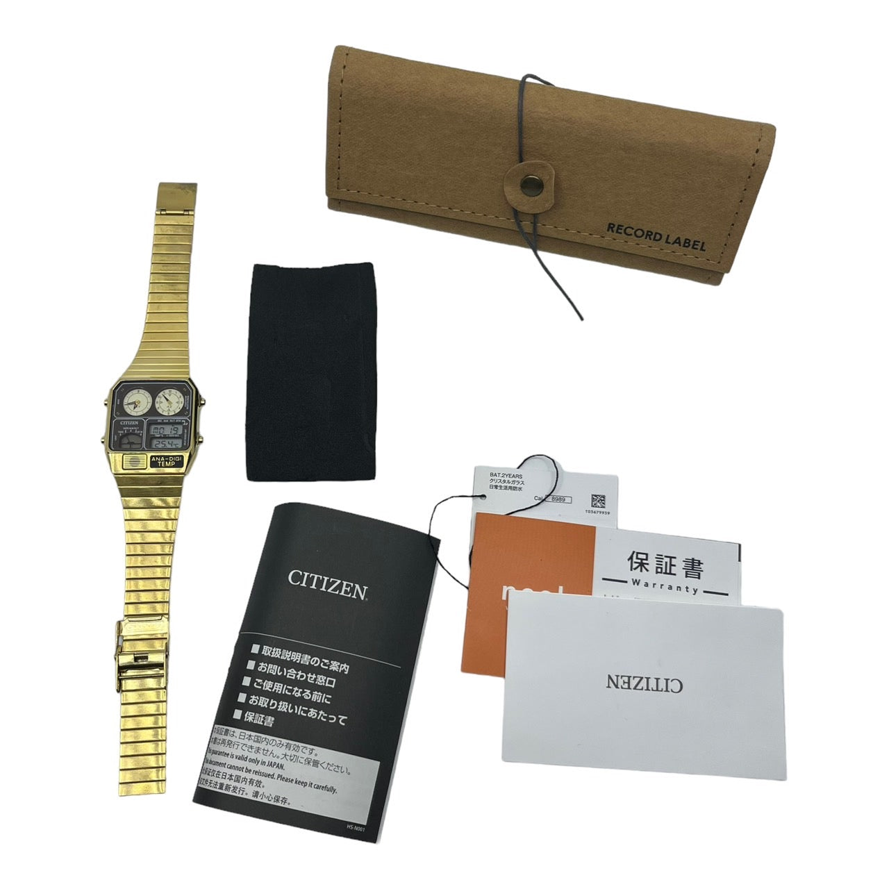 CITIZEN(シチズン) ANA-DIGI TEMP/デジタル腕時計 8989-S116872 文字盤:ブラウン ベルト:ゴールド