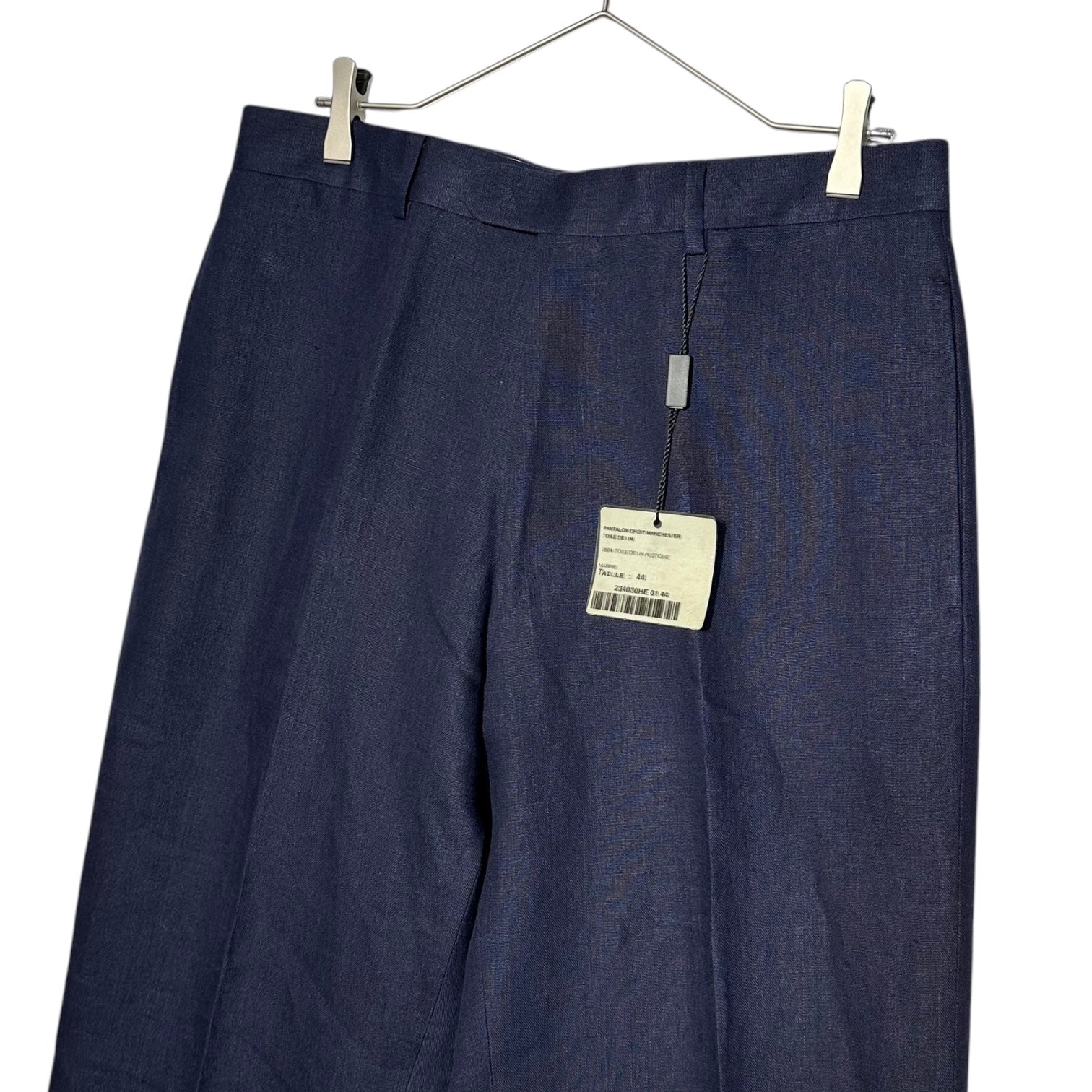 HERMES(エルメス) Linen Straight Trouser Pants リネン ストレート トラウザー パンツ 52(XL程度) ネイビー スラックス