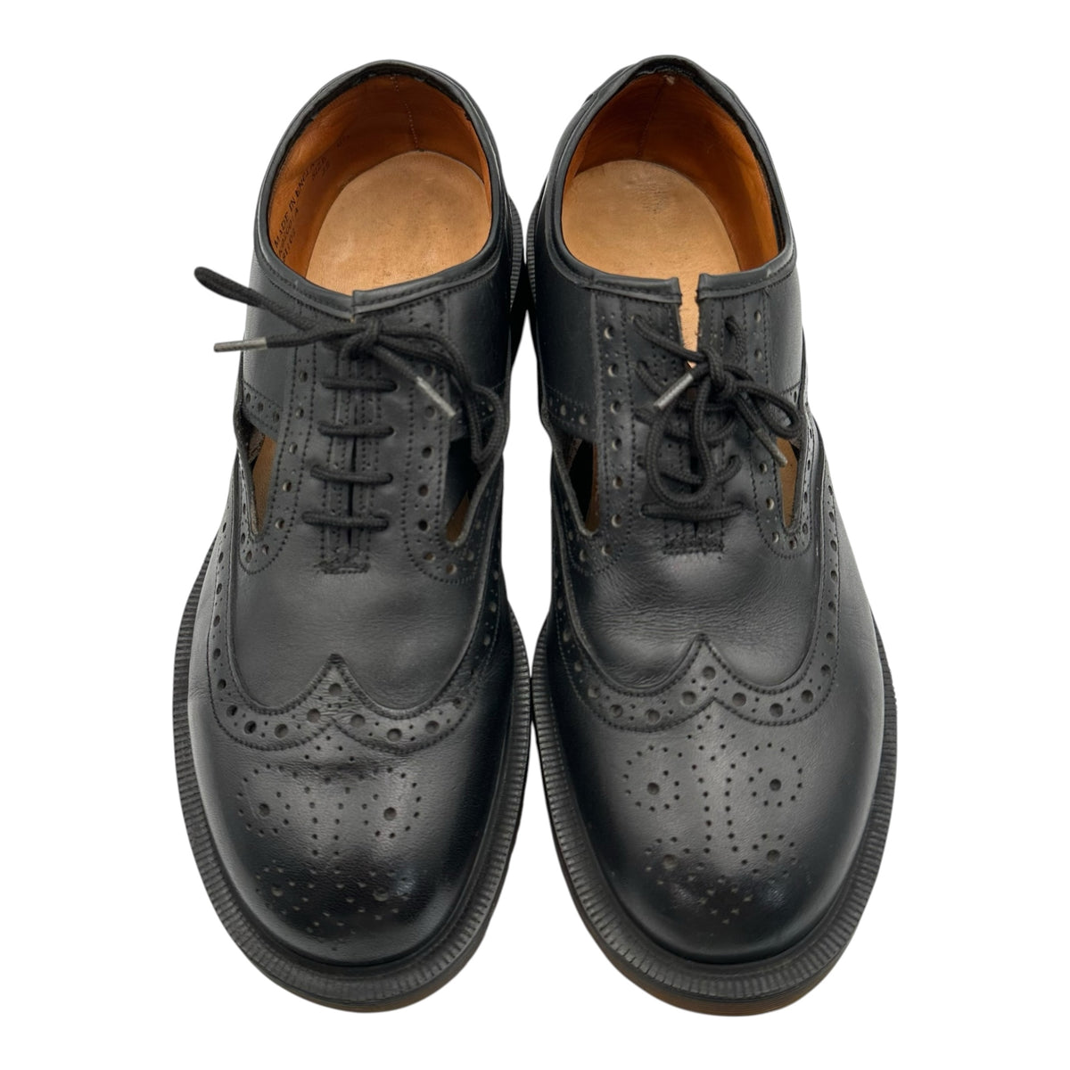 COMME des GARCONS HOMME PLUS×DR.MARTENS(コムデギャルソンオムプリュス×ドクターマーチン) 1980's UK made Wingtip side-cutout leather shoes ウィングチップ サイドオープン レザー シューズ UK 6 1/2(25.5cm程度) ブラック 80's 80年代 最初期