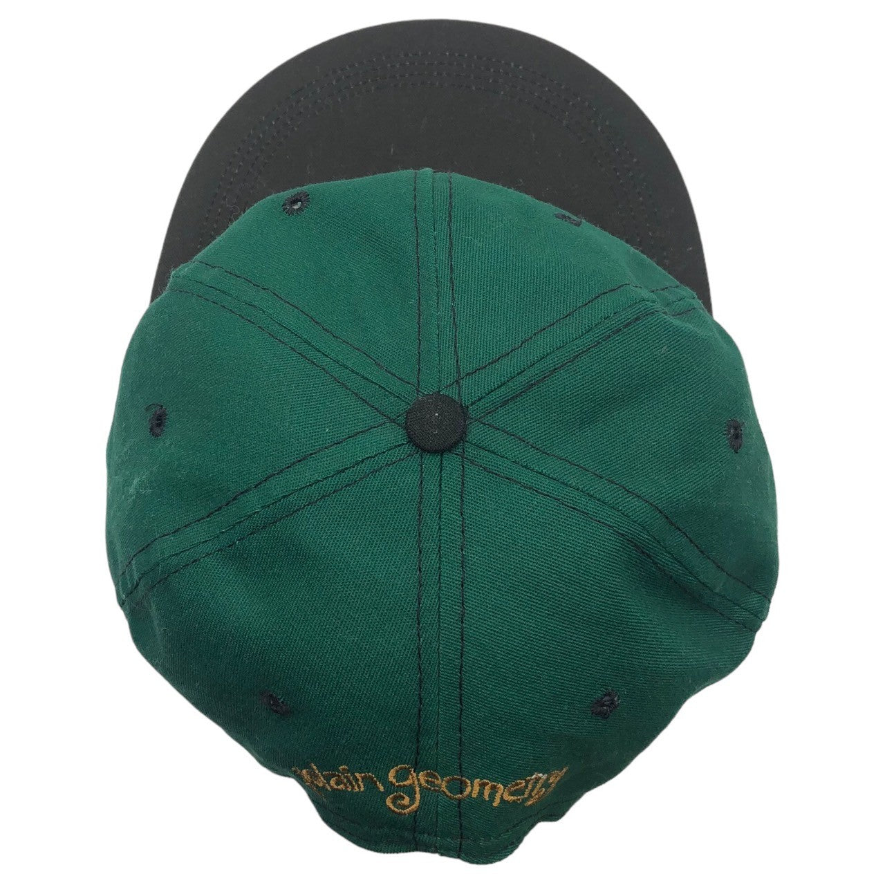 VINTAGE(ヴィンテージ) 90's "plain geometry" ヴィンテージ スナップバック キャップ グリーン×グリーン USA製 90年代