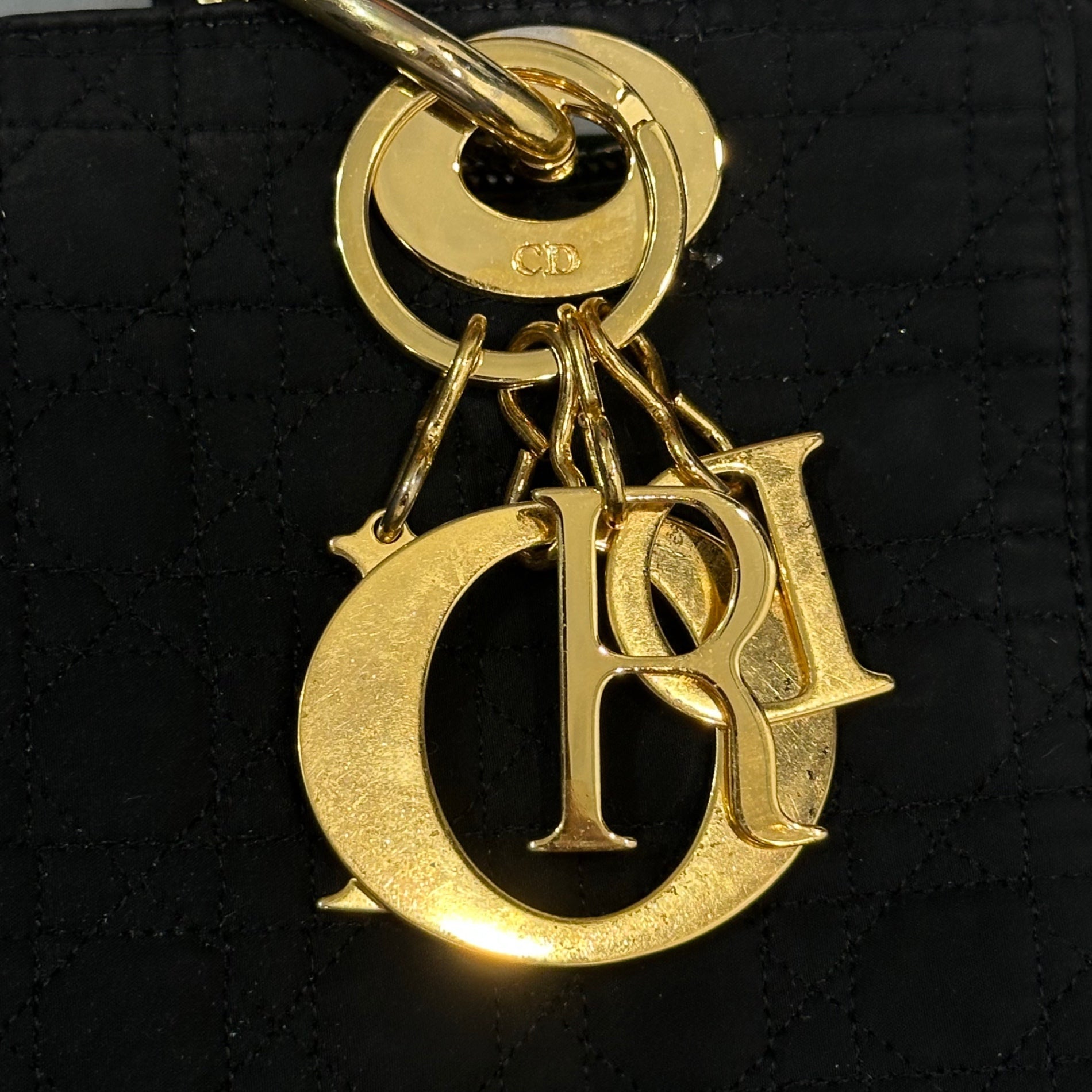 Christian Dior(クリスチャンディオール) Lady Dior Cannage Handbag レディディオール カナージュ ハンド バッグ ブラック キルティング