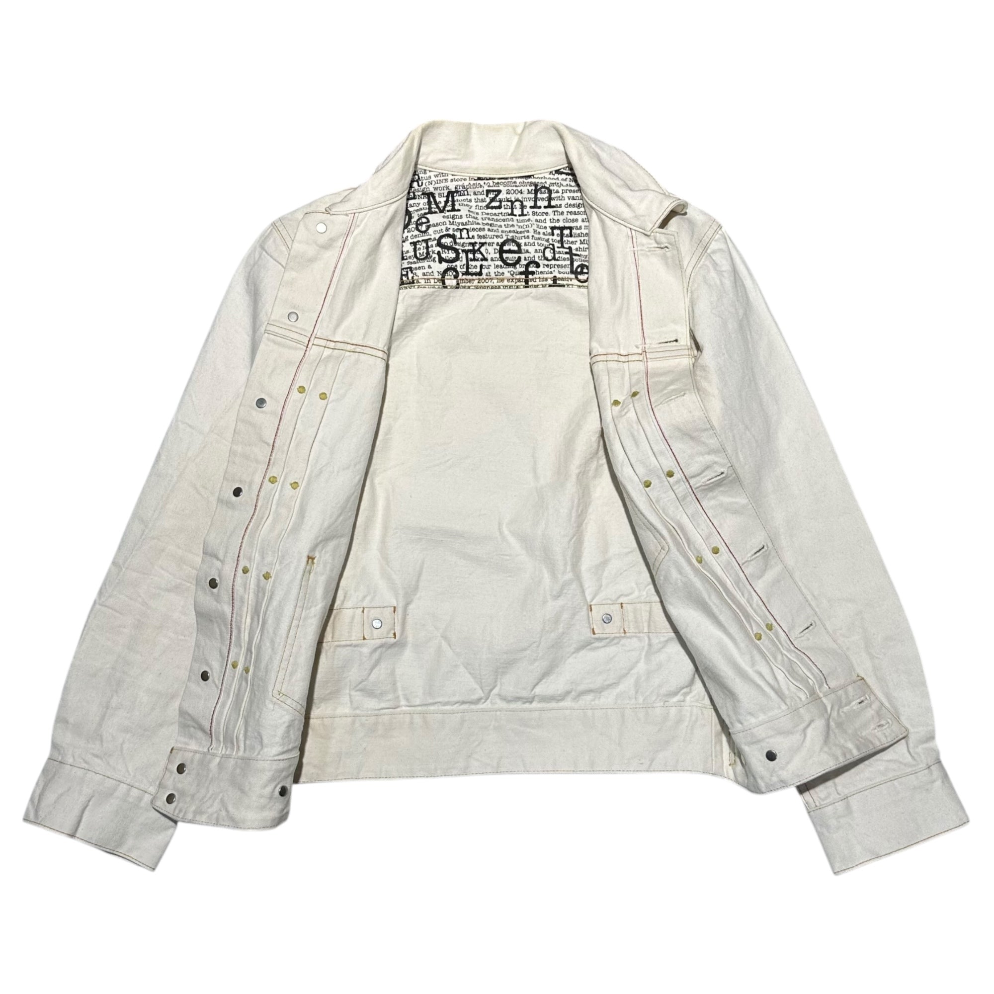 Levi's® Lefty Jean by Takahiro Kuraishi(リーバイス レフティージーン) Left-handed denim jacket レフト ハンド デニム ジャケット S アイボリー