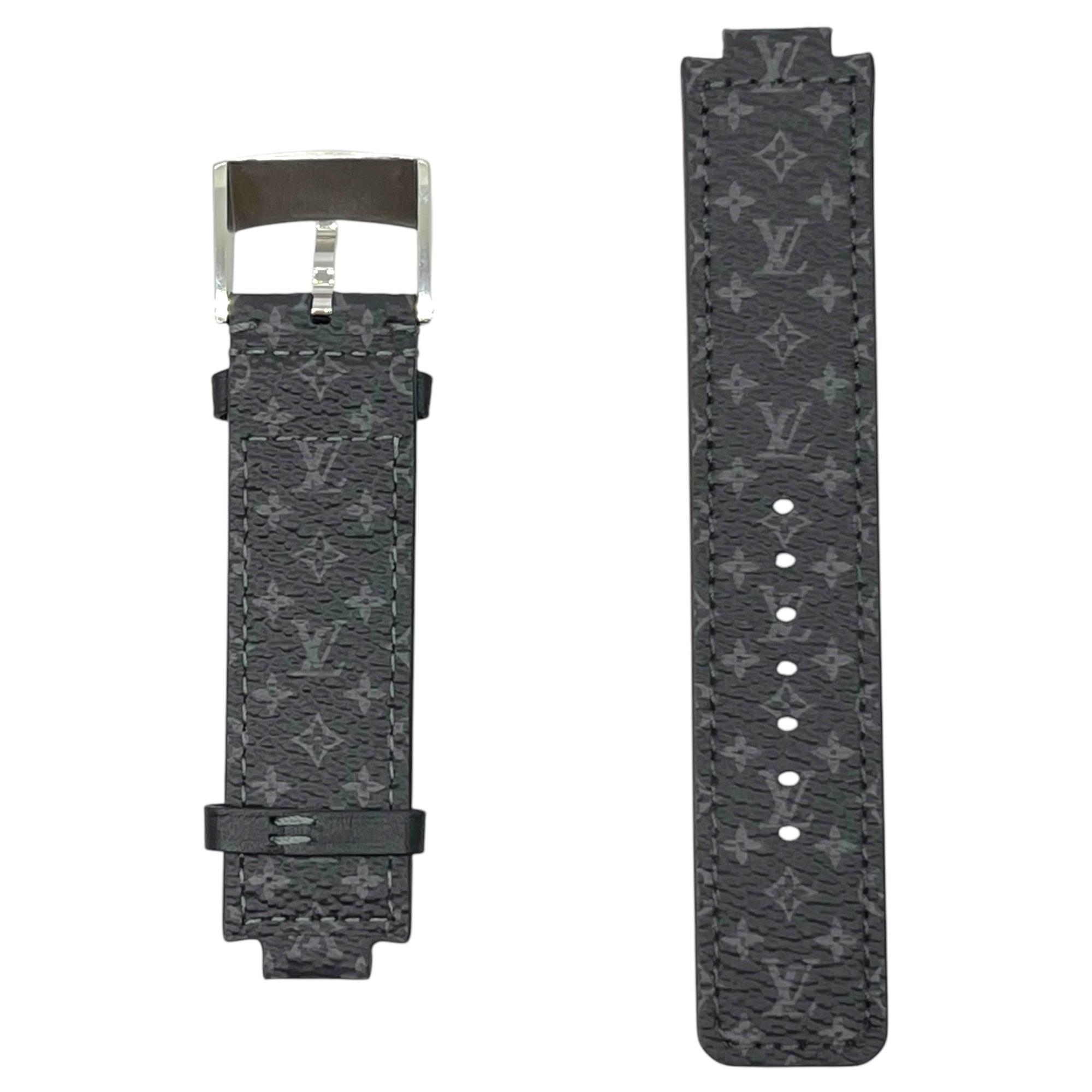 LOUIS VUITTON(ルイヴィトン) タンブール ナノモノグラム エクリプス キャンバス ストラップ L 替え ベルト L/L ブラック R10209 ケース付き スマートウォッチ 腕時計