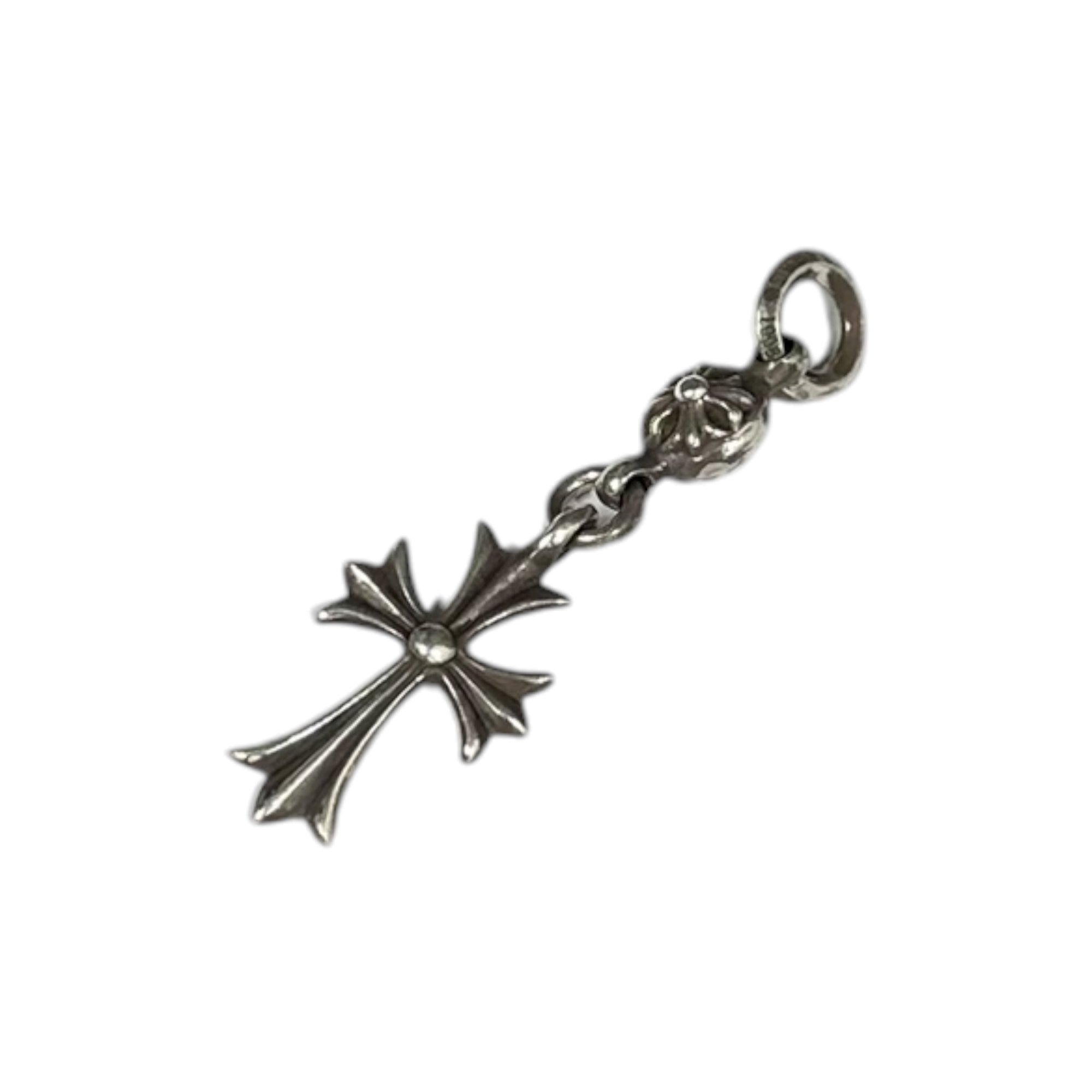 CHROME HEARTS(クロムハーツ) 1 Ball Tiny CH Cross Charm & Ball Chain 1ボール タイニー CH クロス チャーム ボール チェーン ネックレス シルバー