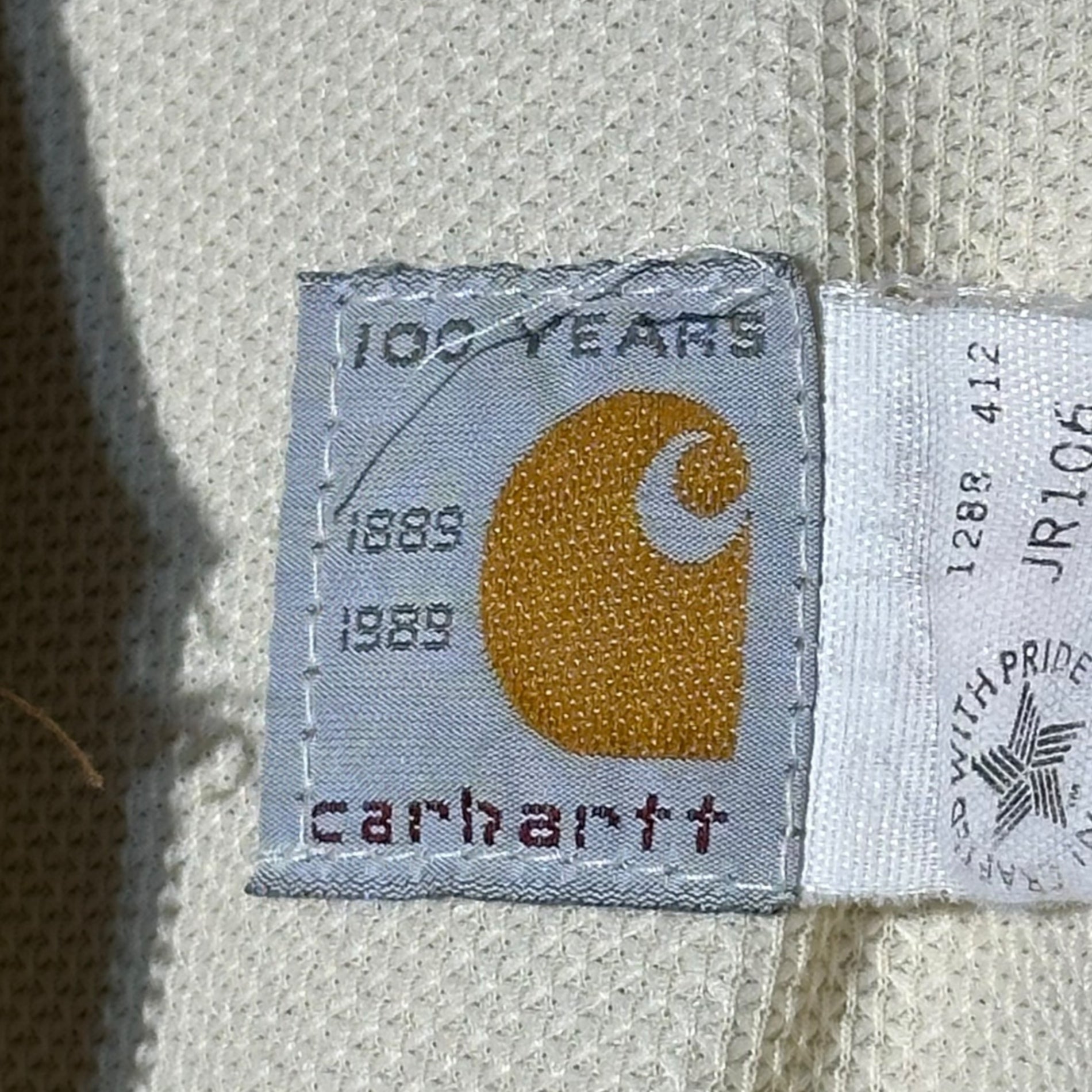 carhartt(カーハート) 1989's 100 YEARS Vintage Active Jacket 100周年 モデル ダック地 ヴィンテージ アクティブ ジャケット L カーキ 1988年12月製造 80年代 80's 星タグ USA製