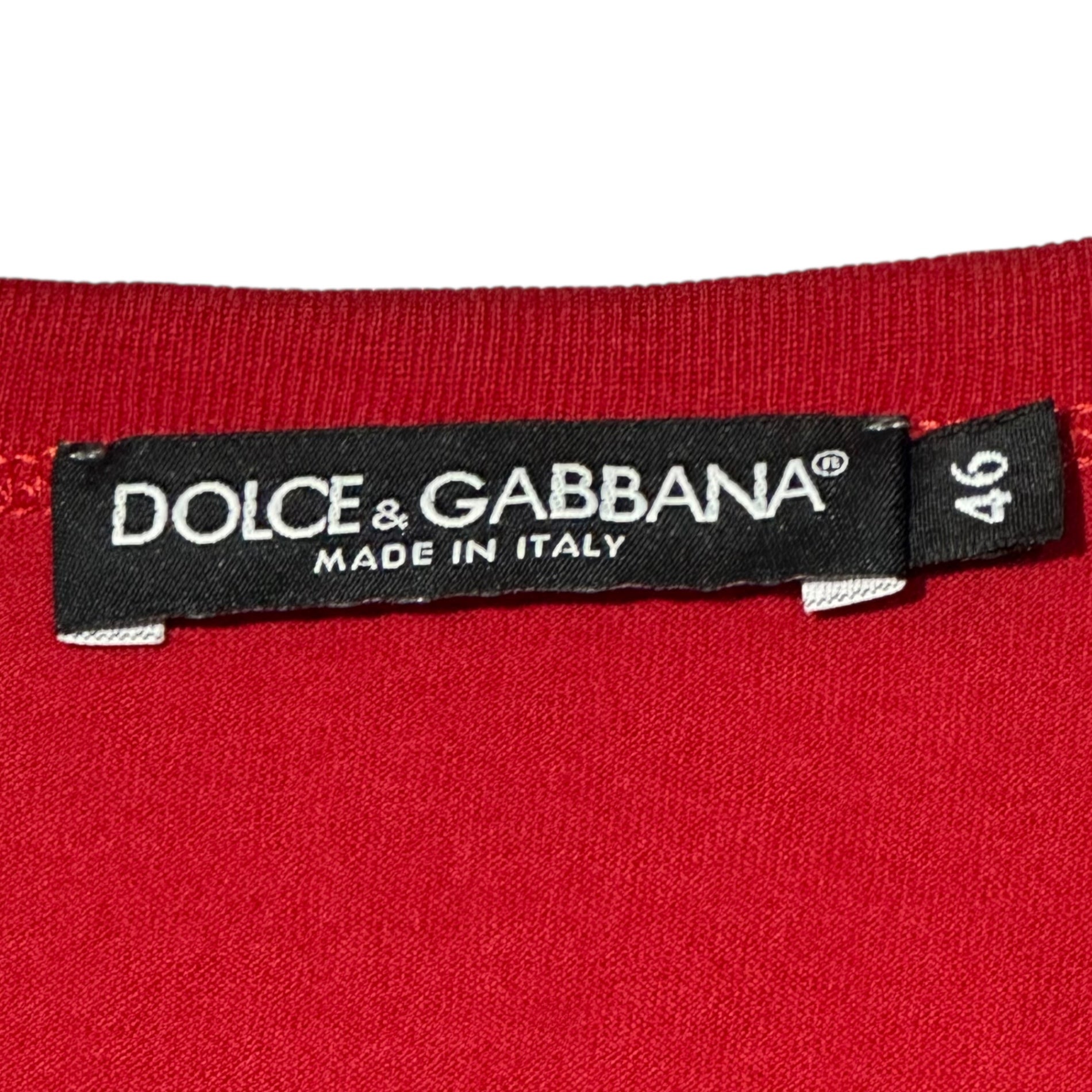DOLCE&GABBANA(ドルチェ&ガッバーナドルガバ) Japan Patch T-shirt ジャパン ワッペン Tシャツ 46(S) レッド